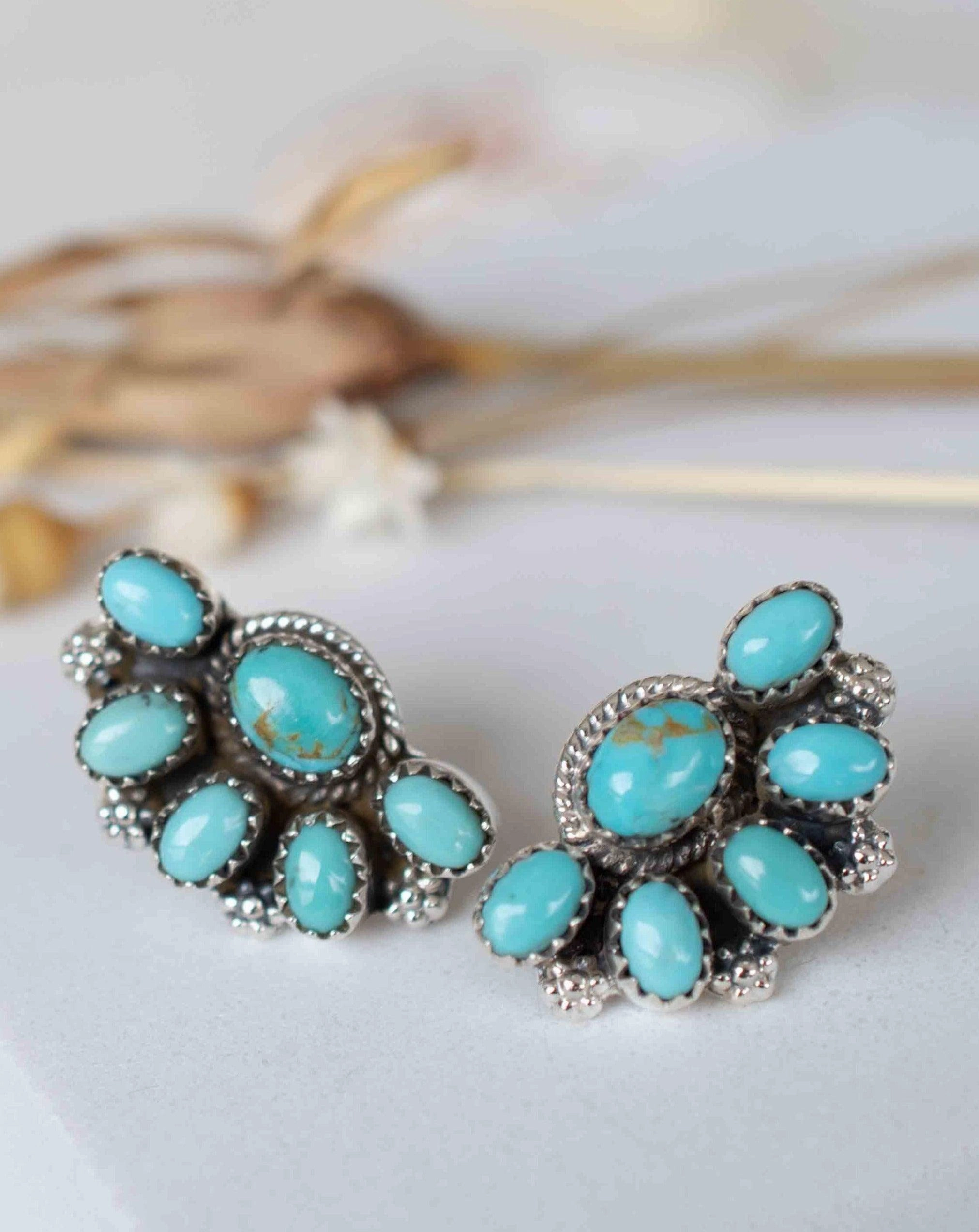 Blue Earrings ~ Turquoise Earrings ~ Sterling Silver 925 ~ ME012