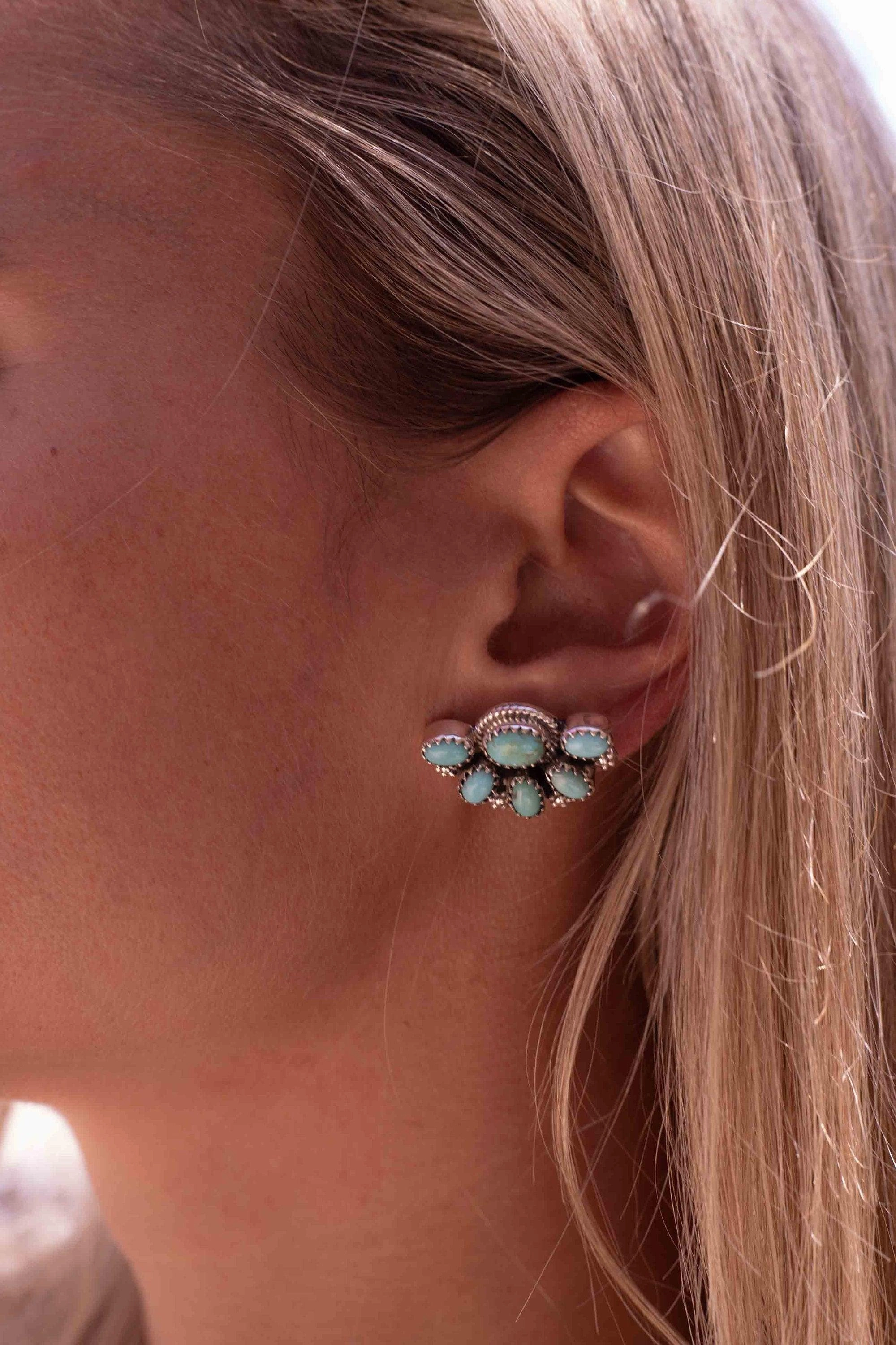 Blue Earrings ~ Turquoise Earrings ~ Sterling Silver 925 ~ ME012