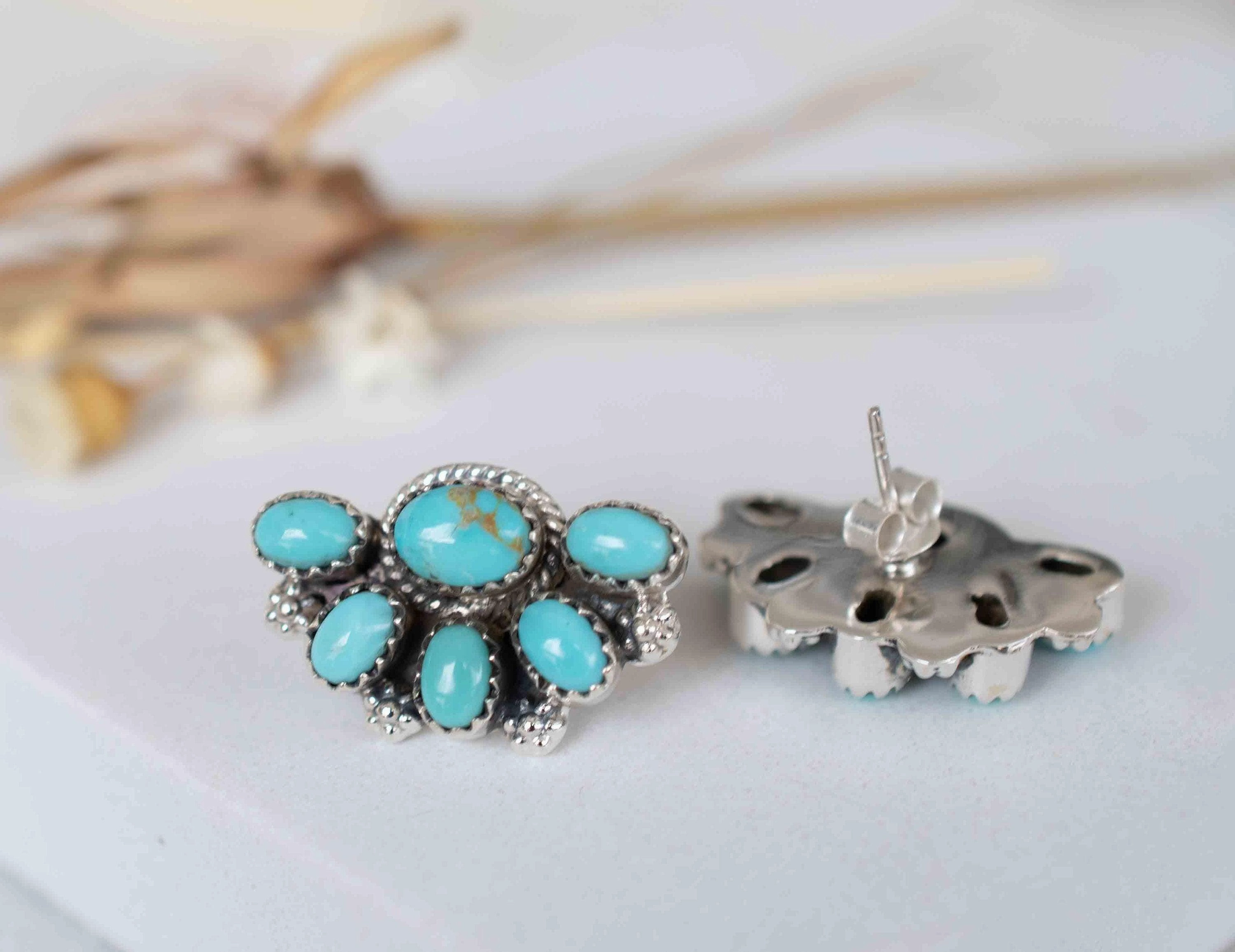 Blue Earrings ~ Turquoise Earrings ~ Sterling Silver 925 ~ ME012