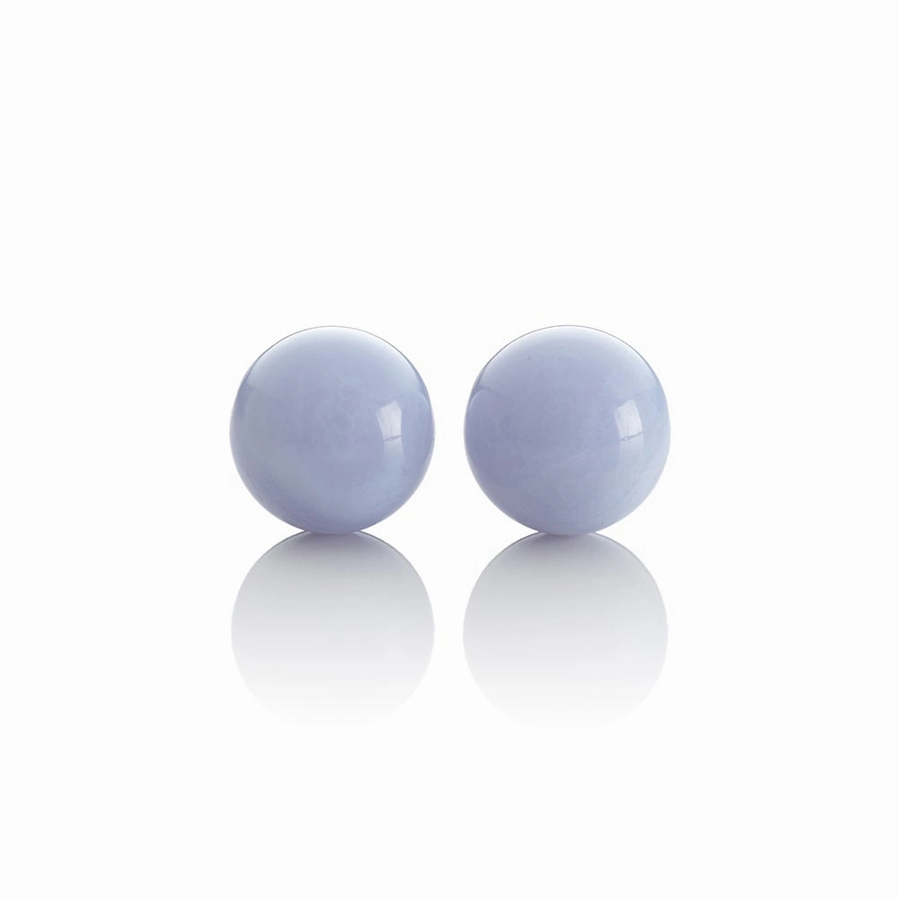 Blue Lace Agate Bead Earrings