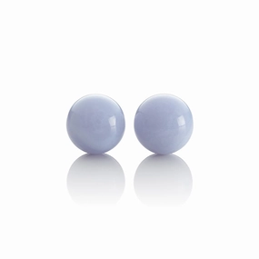 Blue Lace Agate Bead Earrings