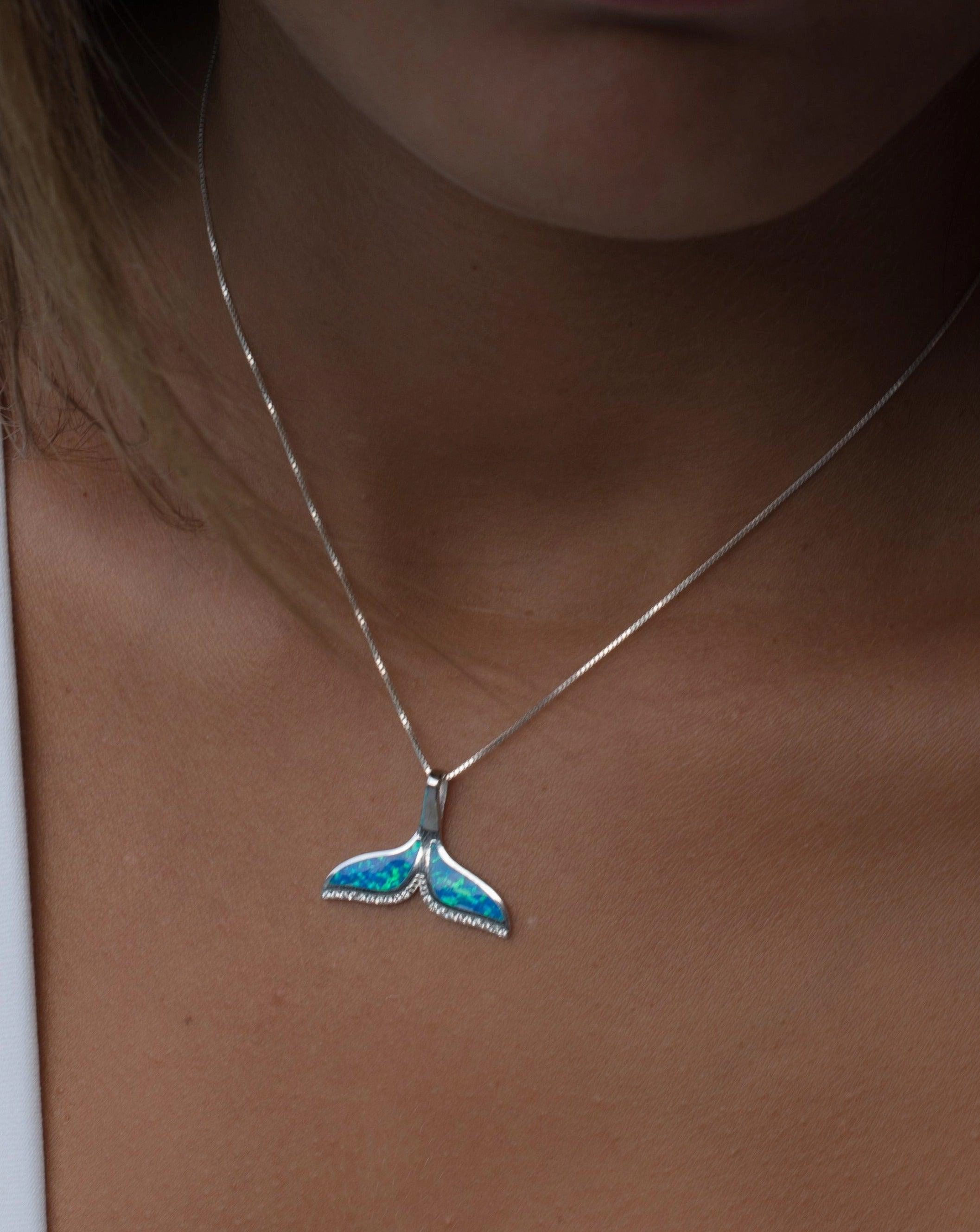 Blue Opal Pendant ~ Sterling Silver 925 ~SMP032