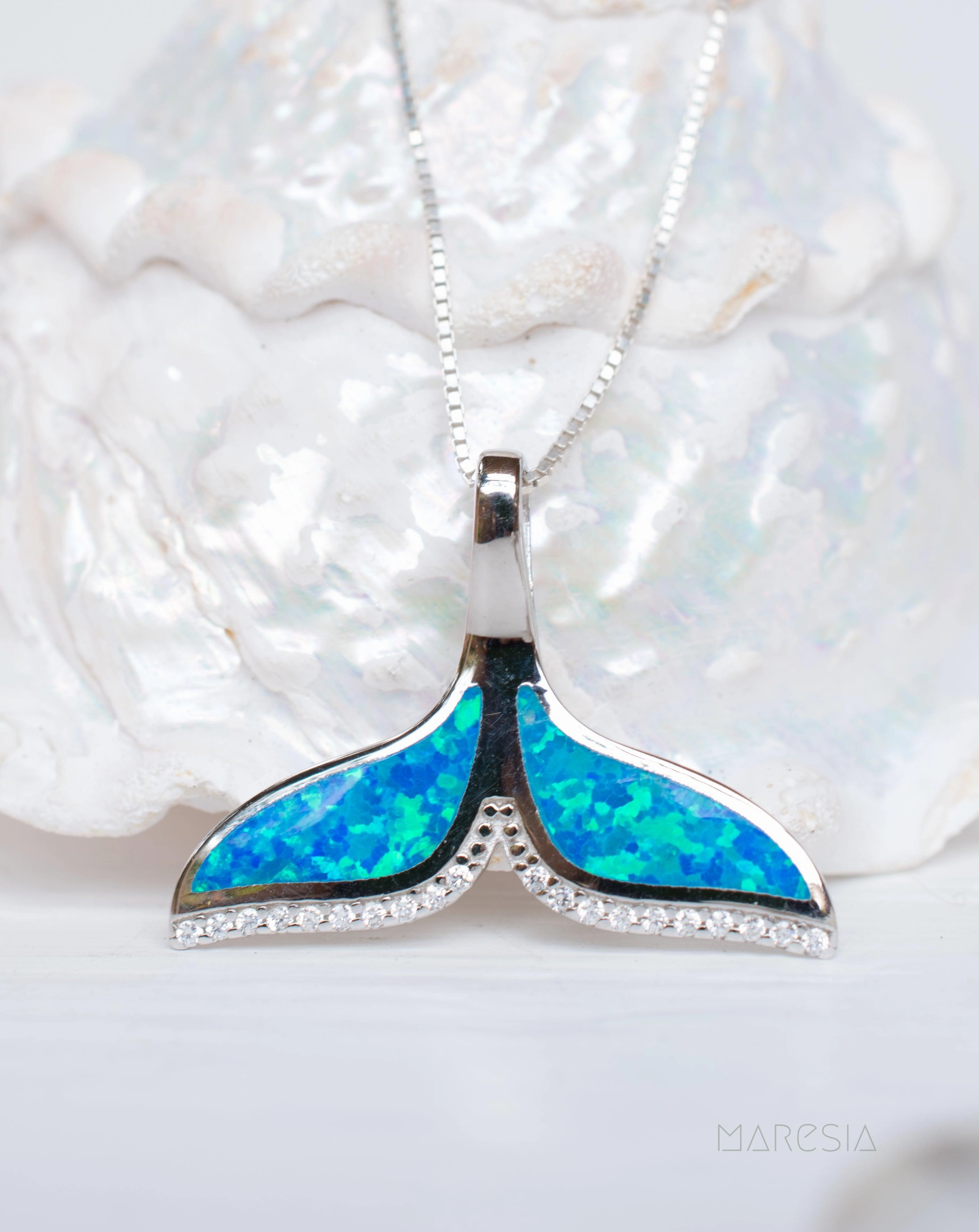 Blue Opal Pendant ~ Sterling Silver 925 ~SMP032