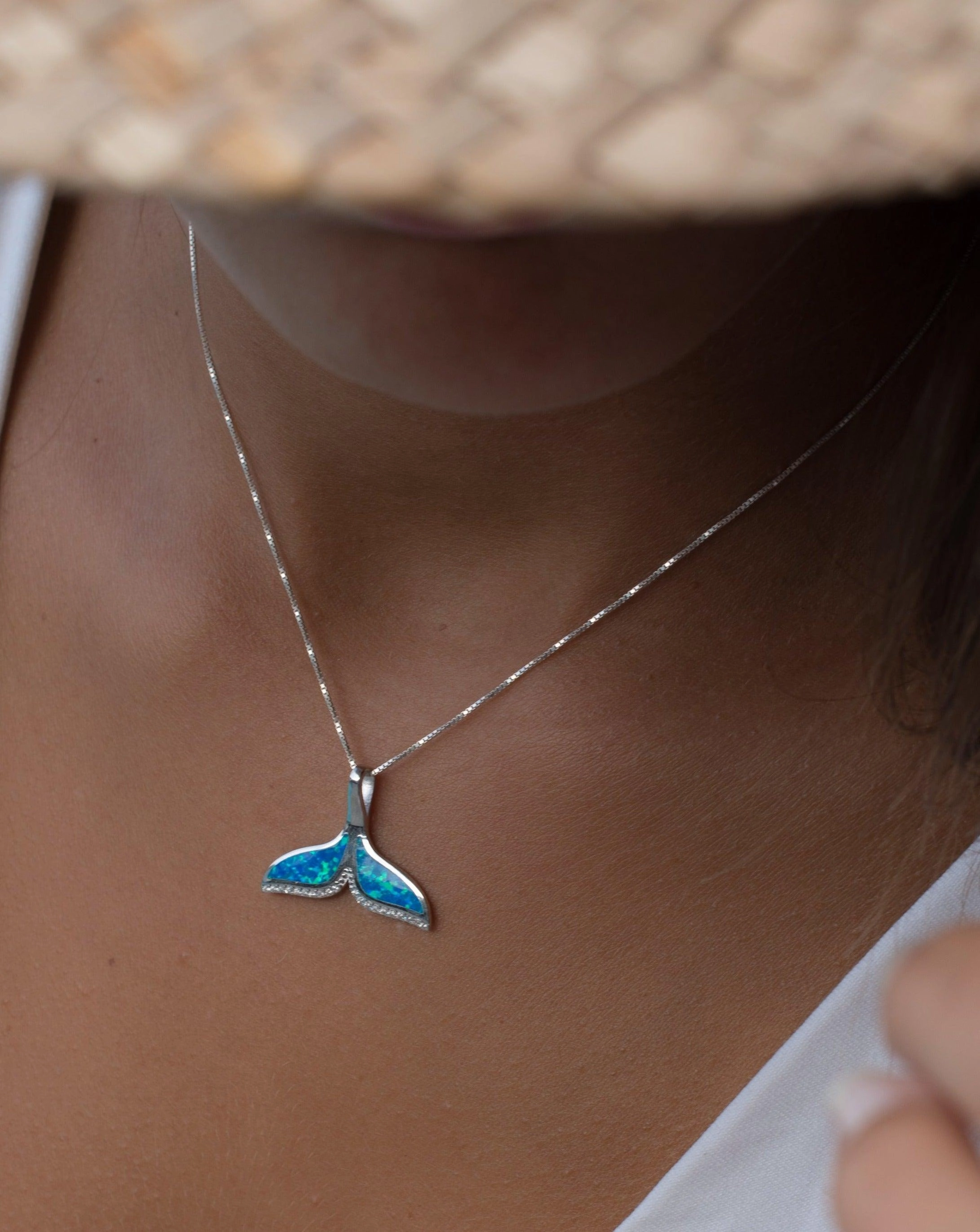 Blue Opal Pendant ~ Sterling Silver 925 ~SMP032