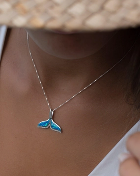 Blue Opal Pendant ~ Sterling Silver 925 ~SMP032