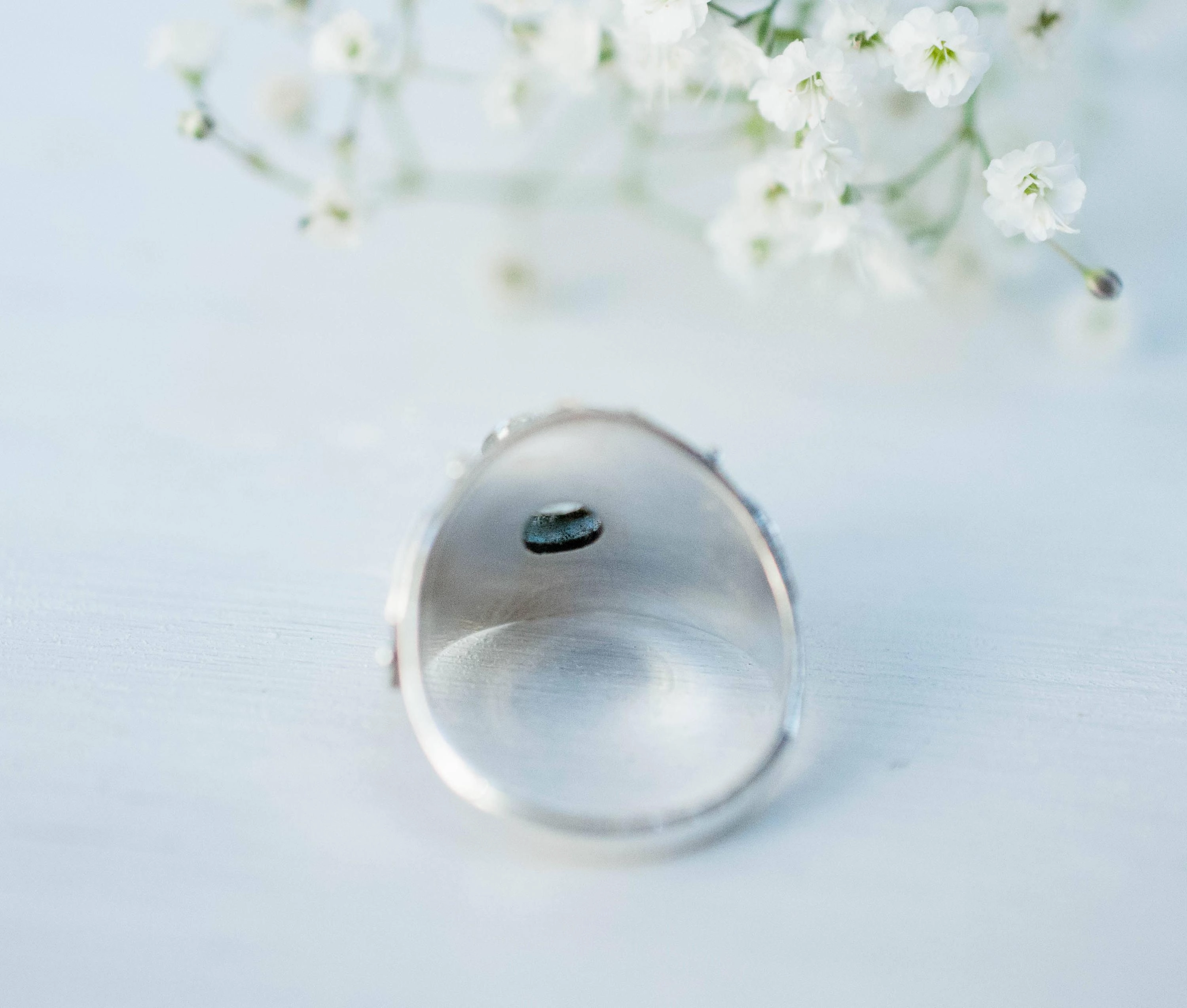 Blue Topaz Ring ~ Sterling Silver 925 ~MR096A