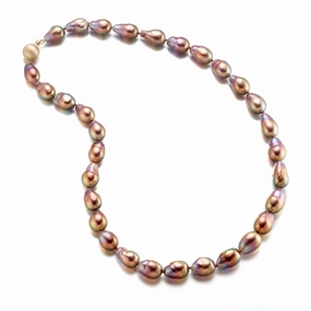Bronze Baroque Pearl Necklace