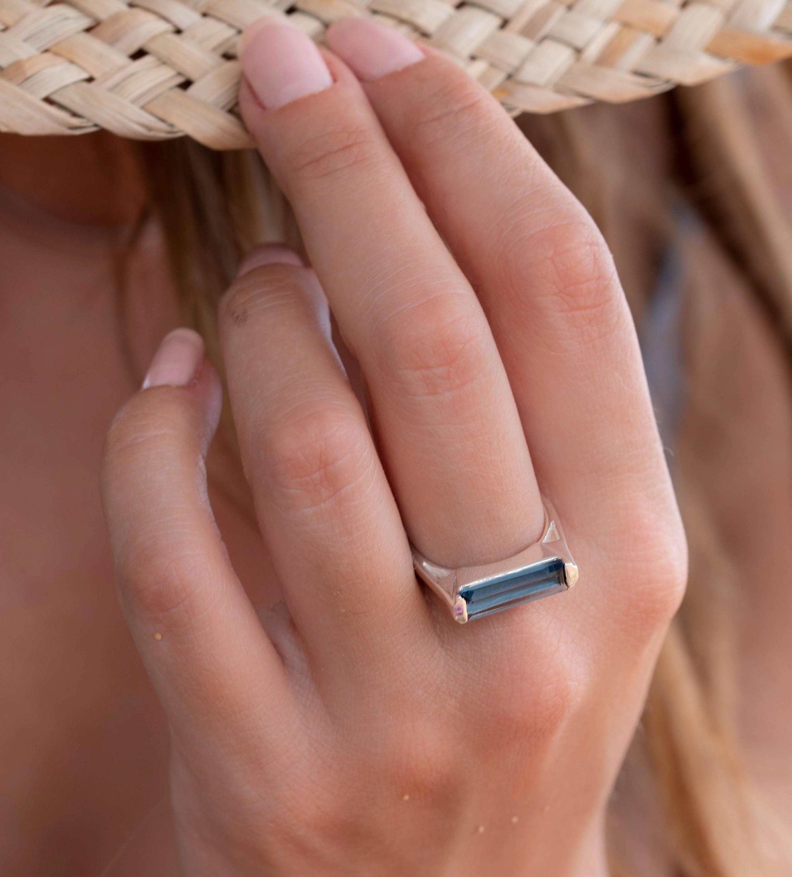 Carine Ring ~ Iolite Hydro ~ Sterling Silver 925 ~ MR230