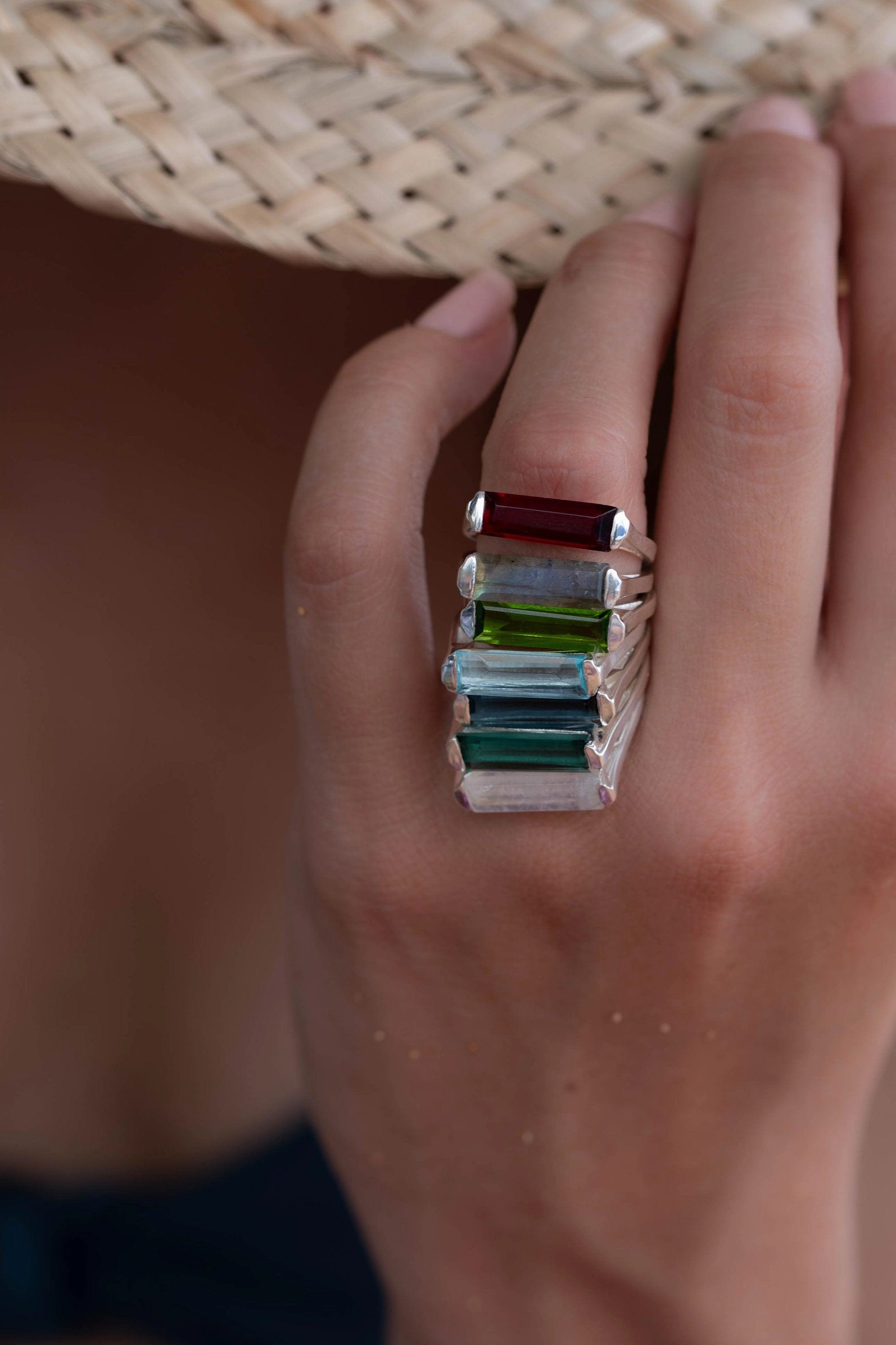 Carine Ring ~ Peridot Hydro ~ Sterling Silver 925 ~ MR227
