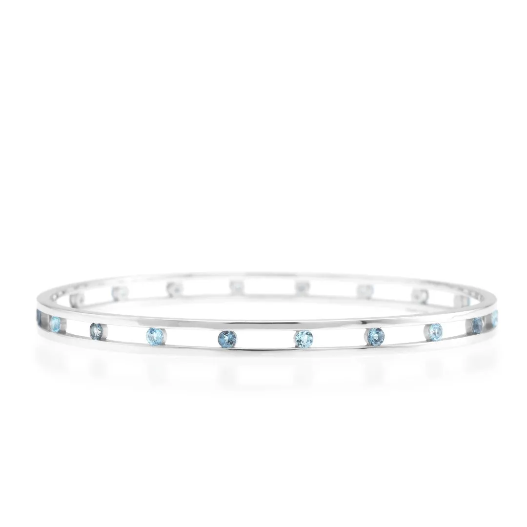 Carousel Bangle in Swiss Blue Topaz