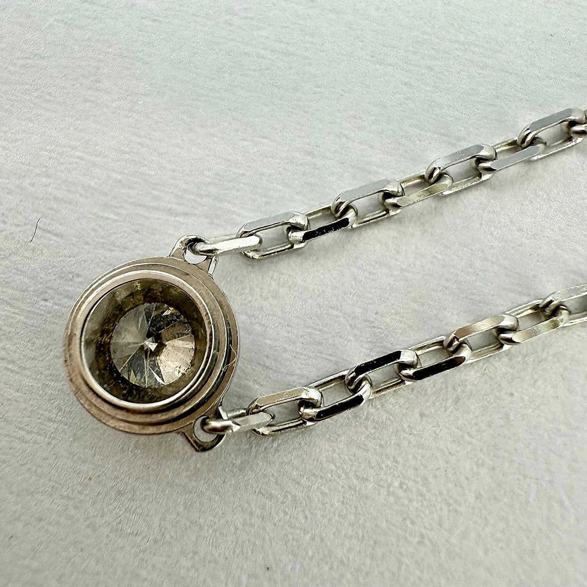Cartier 18K White Gold D'Amour .18ct Diamond Necklace