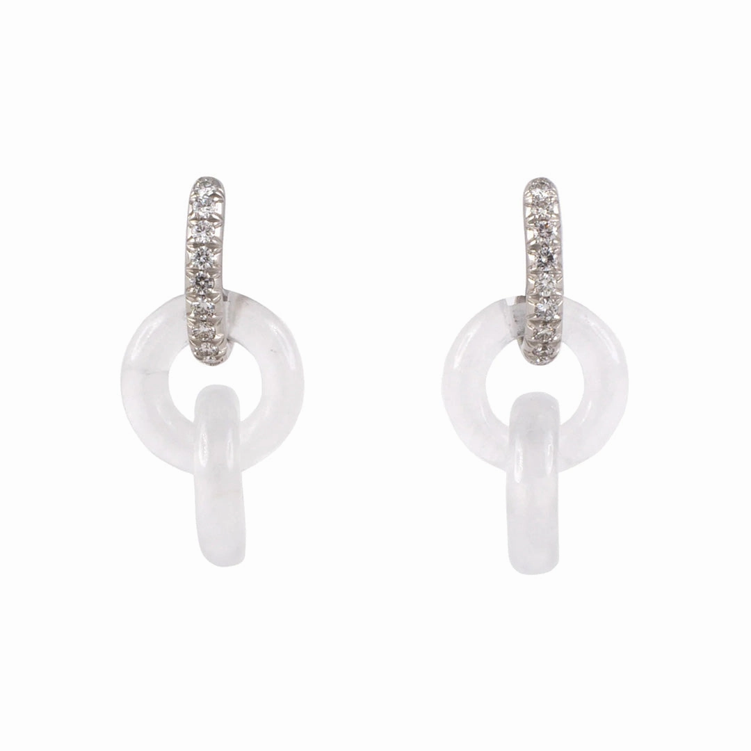 Carvin French Diamond & Crystal Earrings