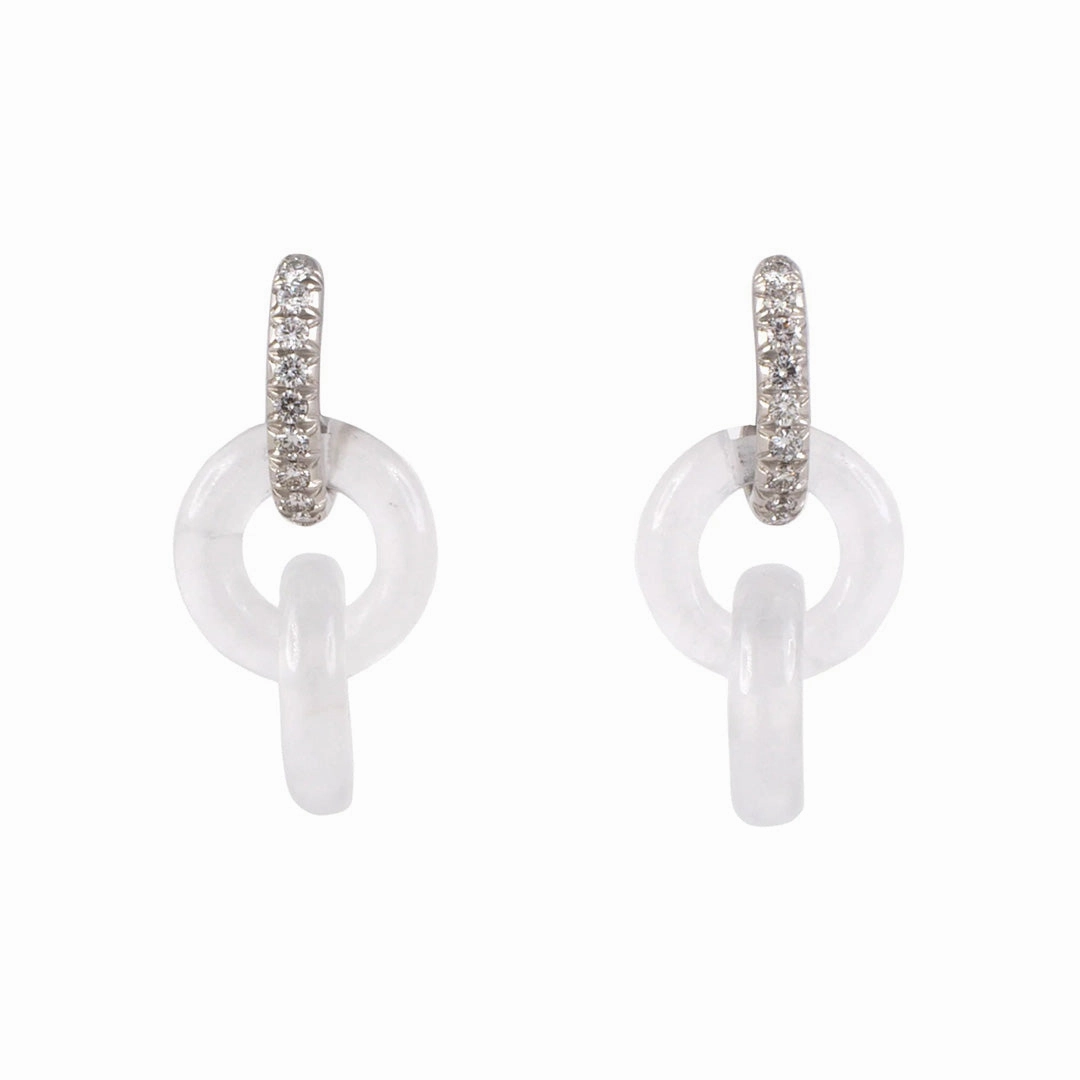 Carvin French Diamond & Crystal Earrings
