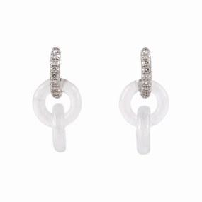 Carvin French Diamond & Crystal Earrings