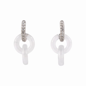 Carvin French Diamond & Crystal Earrings