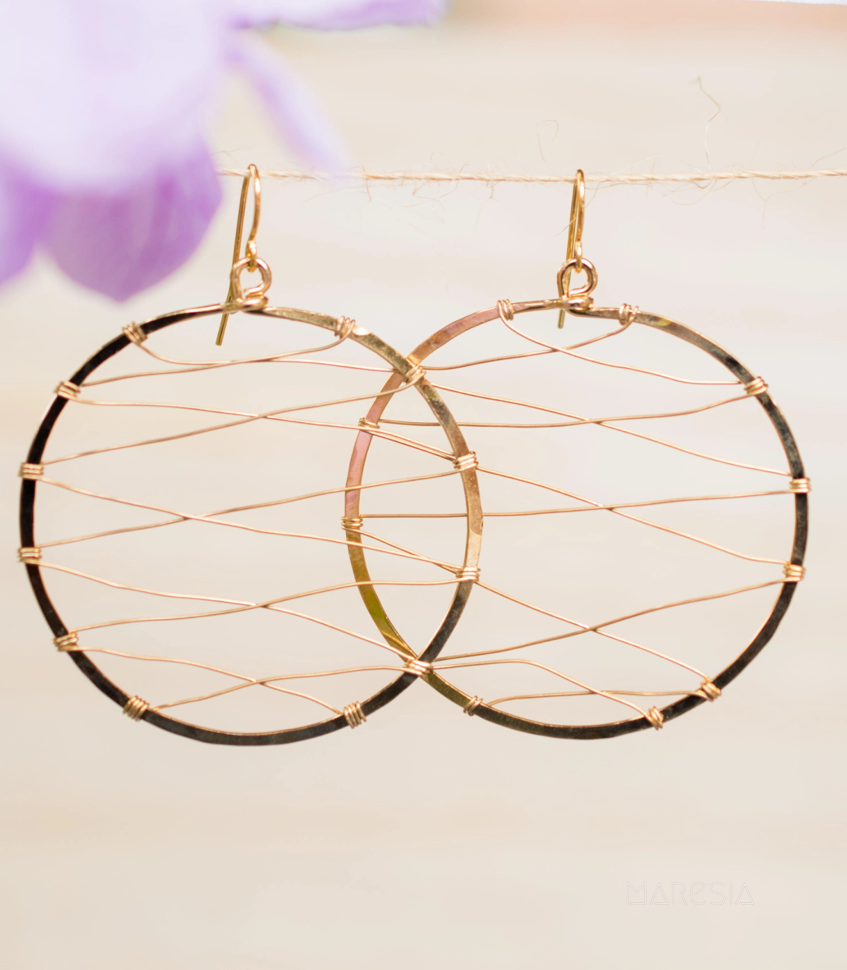Catarina Circle Earrings ~Gold Plated or Silver Plated ~ SME009