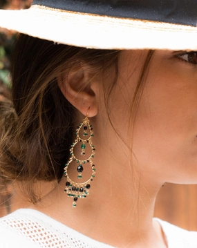 Catarine Chandelier Earrings ~Gold Plated ~ SME038