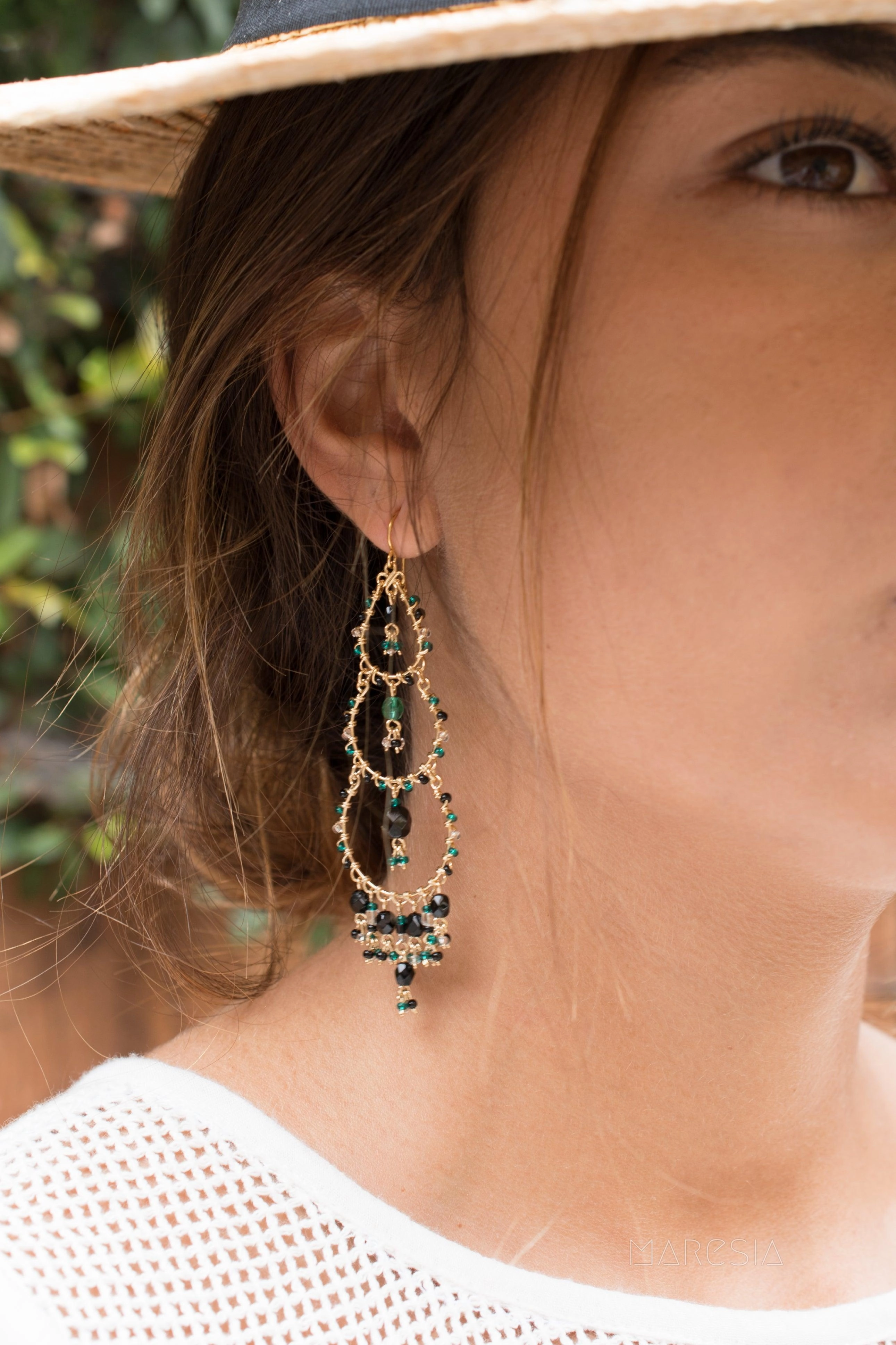 Catarine Chandelier Earrings ~Gold Plated ~ SME038