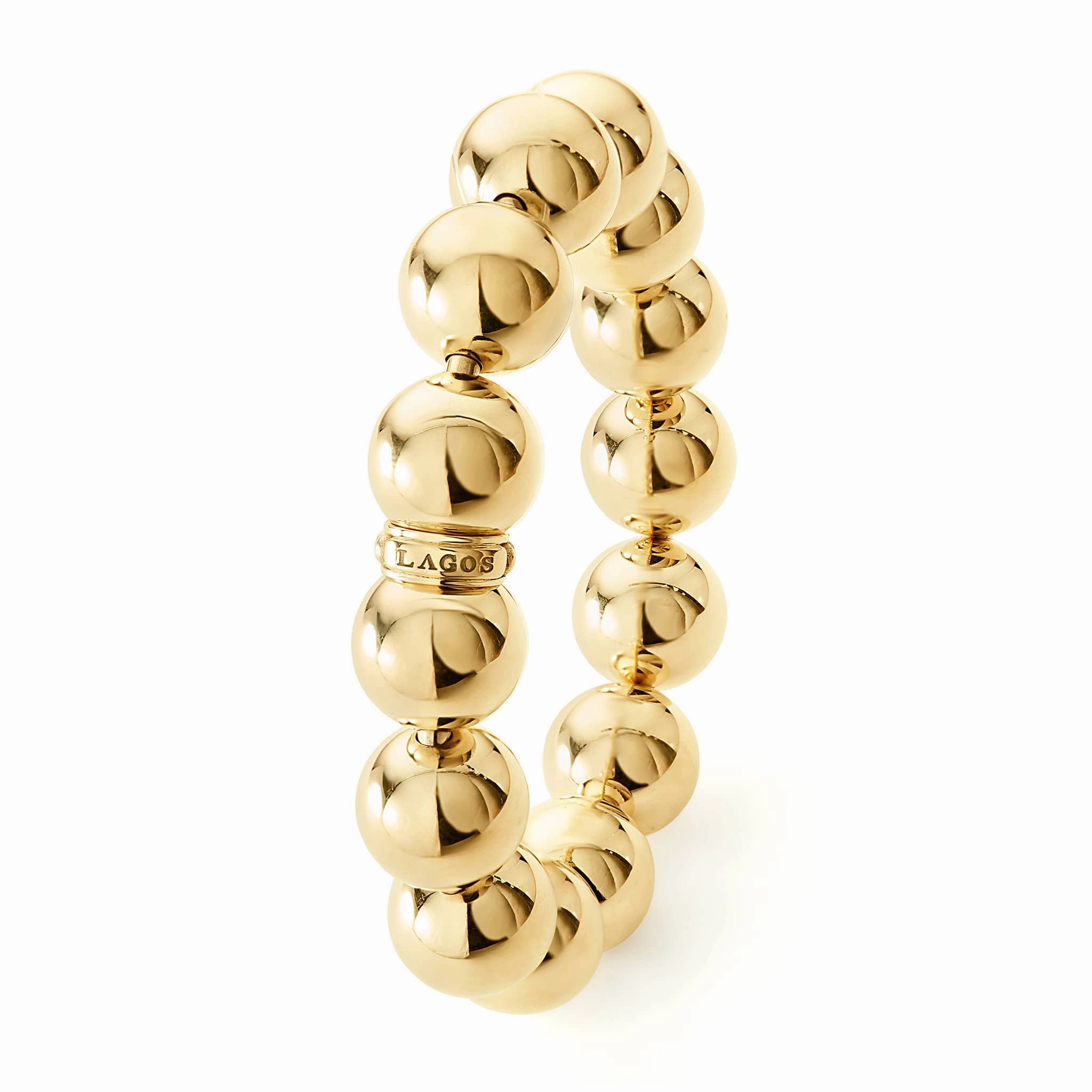 Caviar Gold 18K Gold Bead Bracelet | 15mm