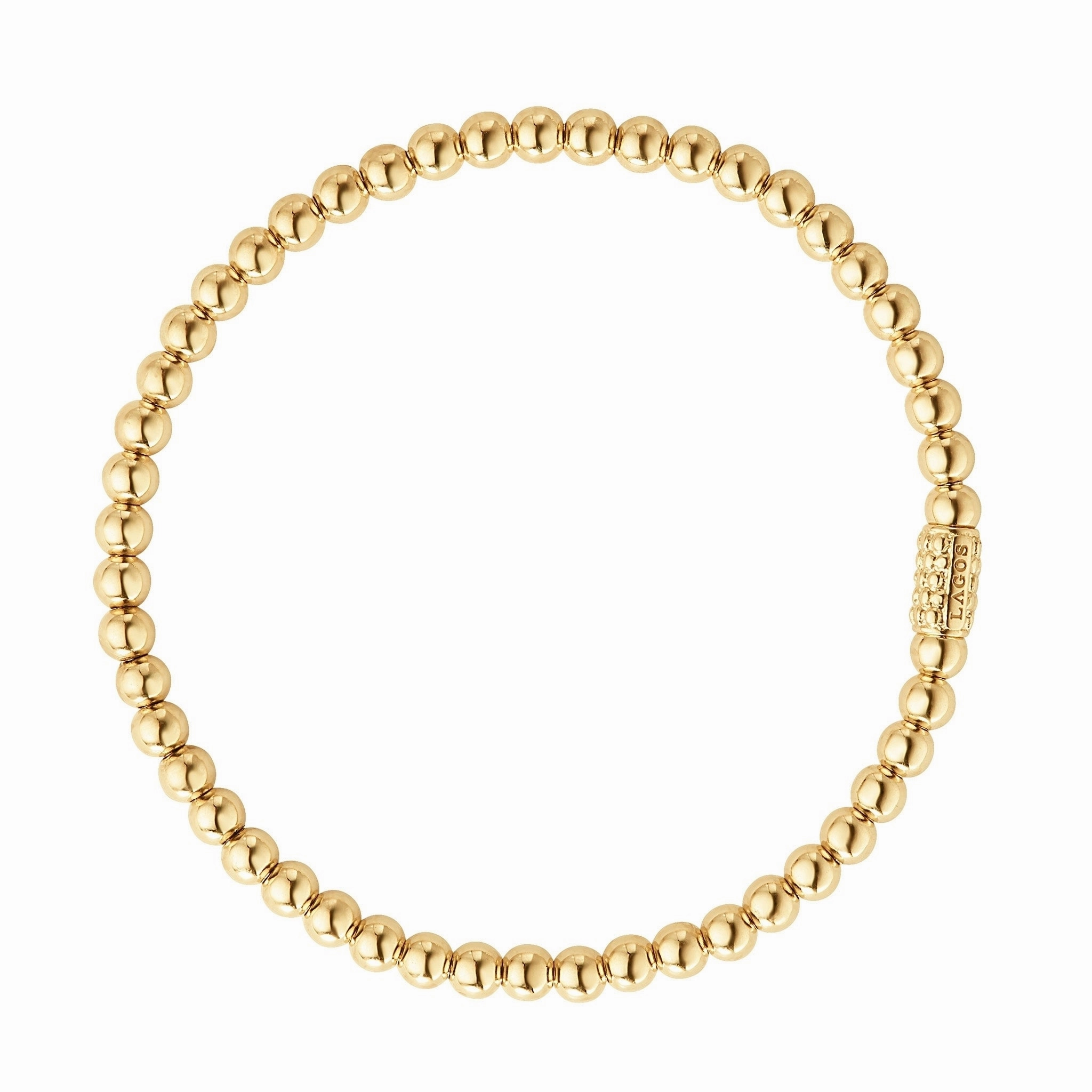 Caviar Gold 18K Gold Bead Bracelet | 4mm