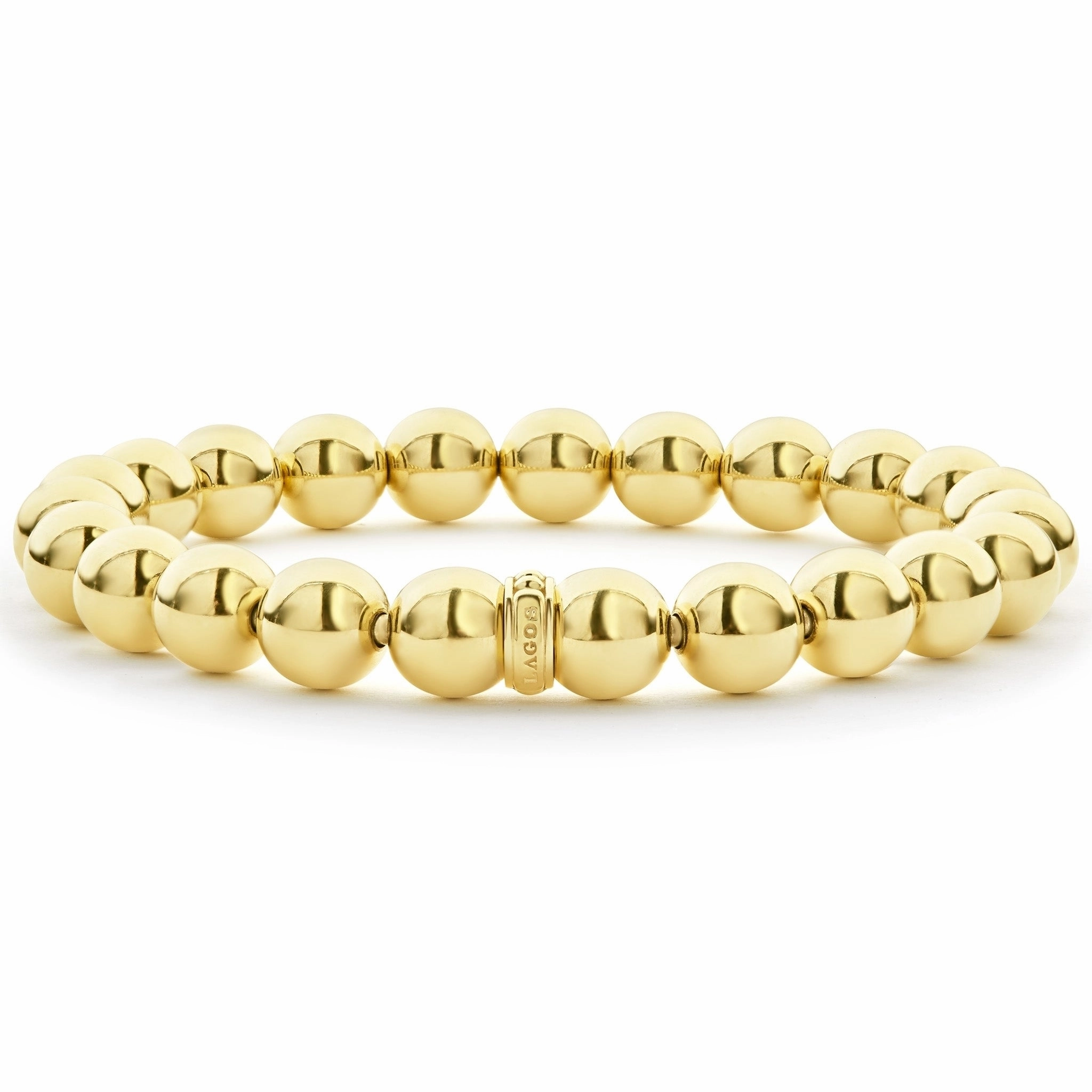 Caviar Gold 18K Gold Bead Bracelet | 8mm