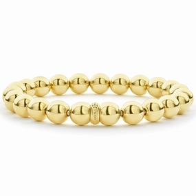 Caviar Gold 18K Gold Bead Bracelet | 8mm
