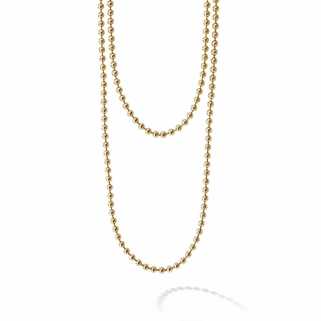 Caviar Gold 18K Gold Beaded Necklace
