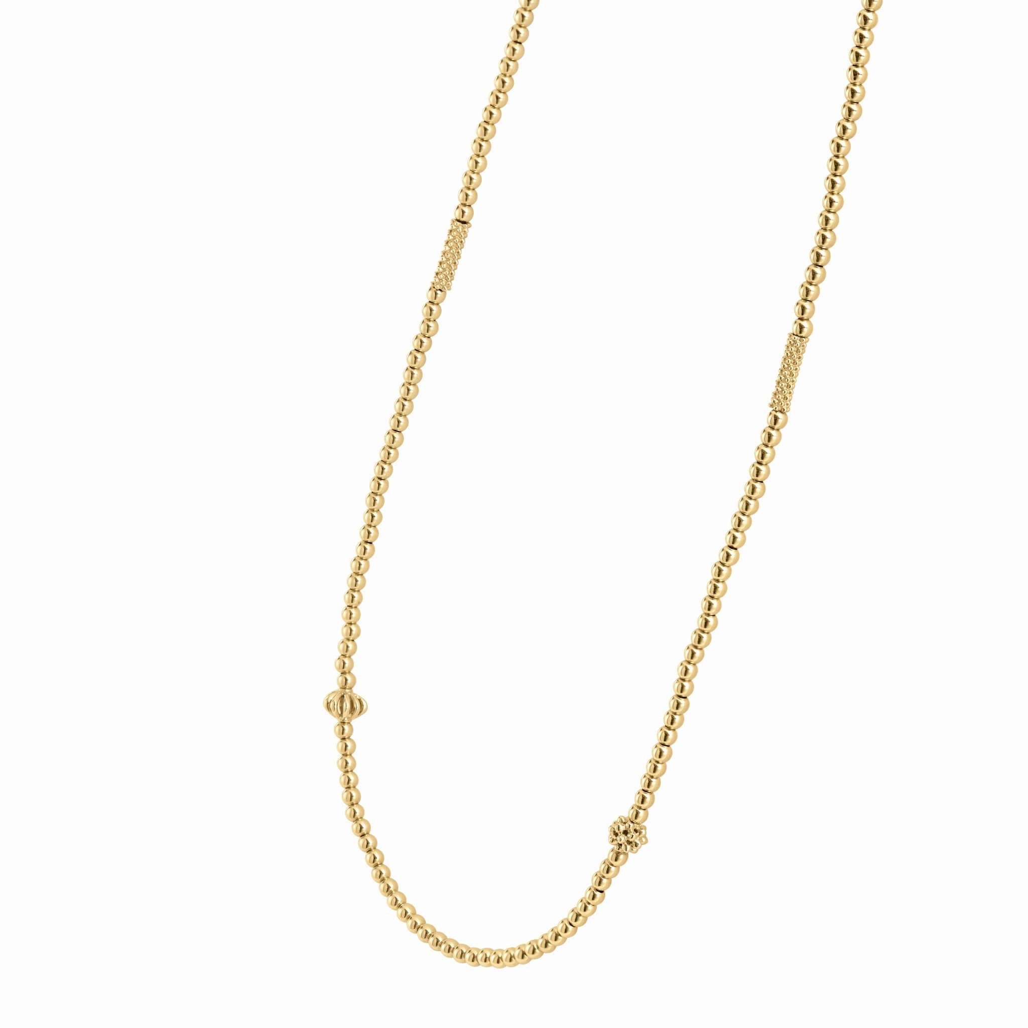 Caviar Gold 18K Gold Beaded Necklace