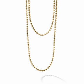 Caviar Gold 18K Gold Beaded Necklace
