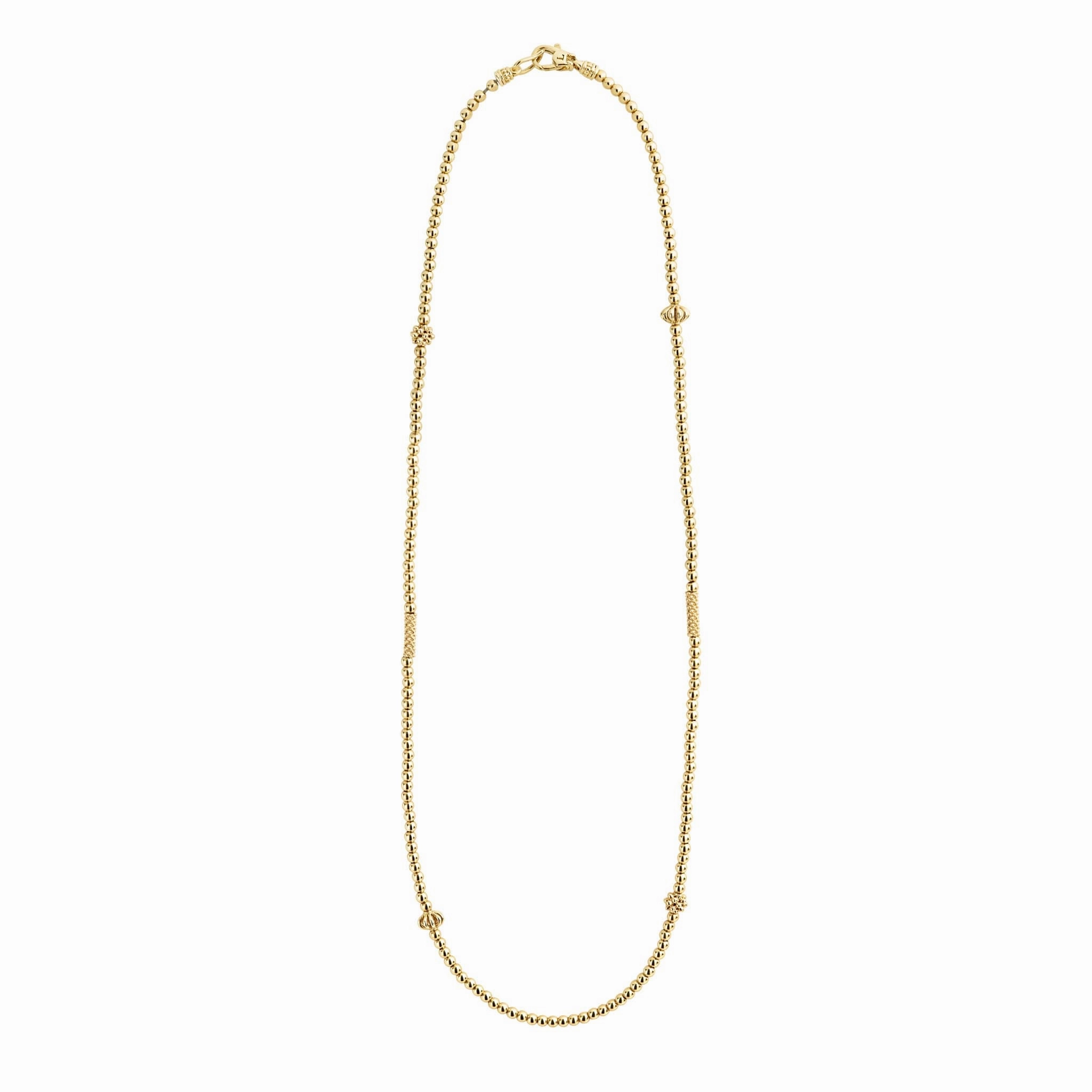 Caviar Gold 18K Gold Beaded Necklace