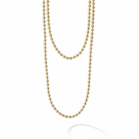 Caviar Gold 18K Gold Beaded Necklace