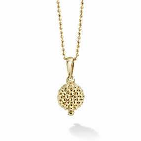 Caviar Gold 18K Gold Caviar Beaded Pendant Necklace