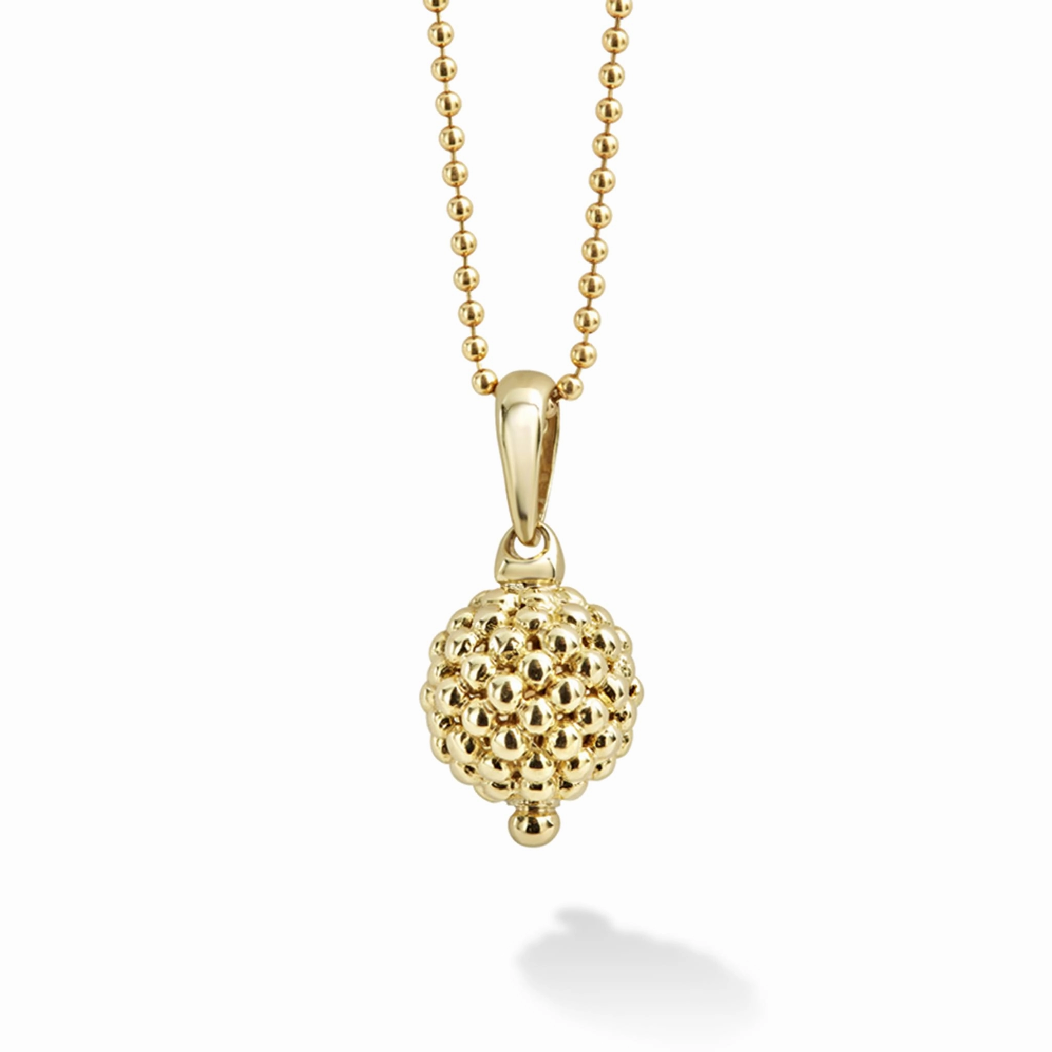 Caviar Gold 18K Gold Caviar Beaded Pendant Necklace