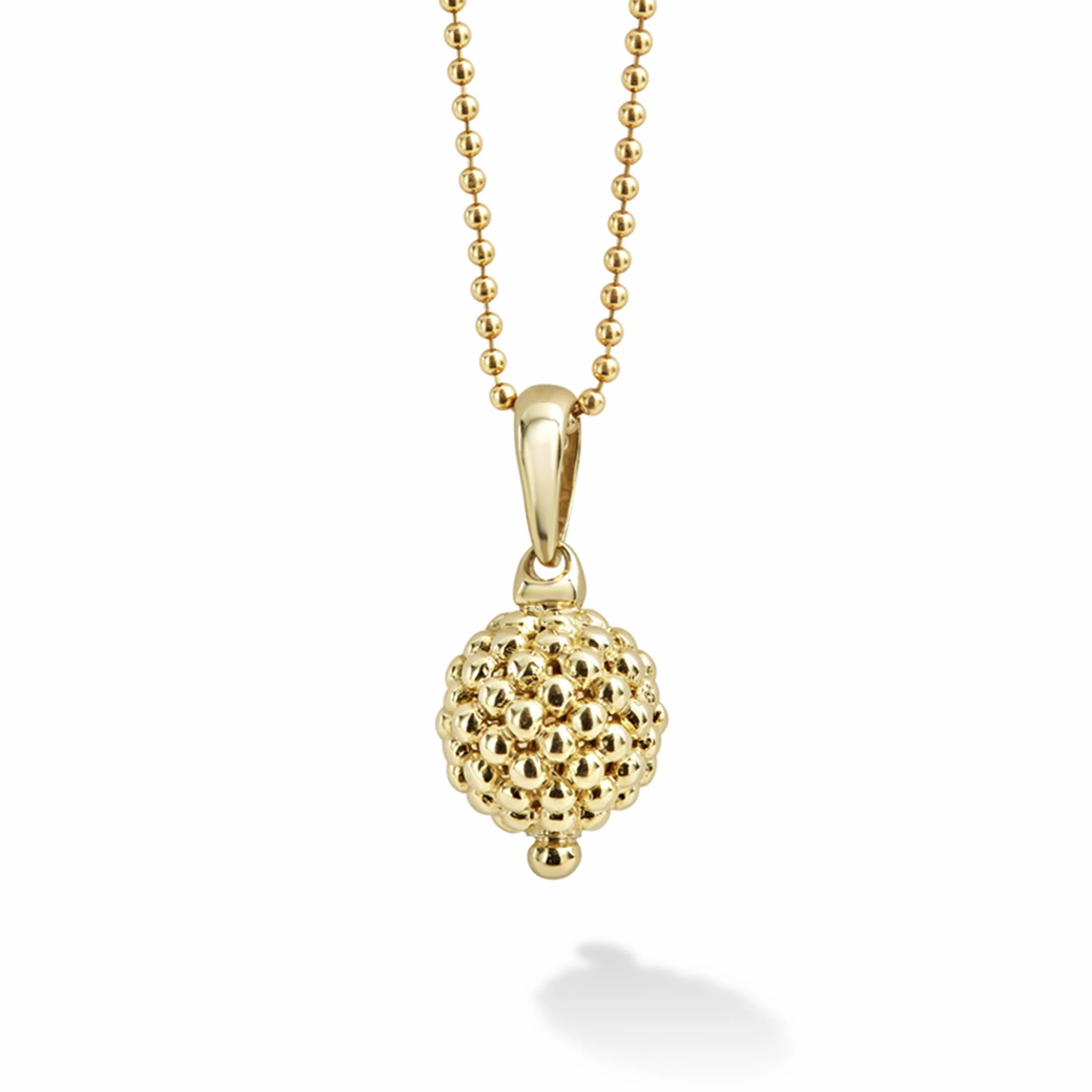 Caviar Gold 18K Gold Caviar Beaded Pendant Necklace