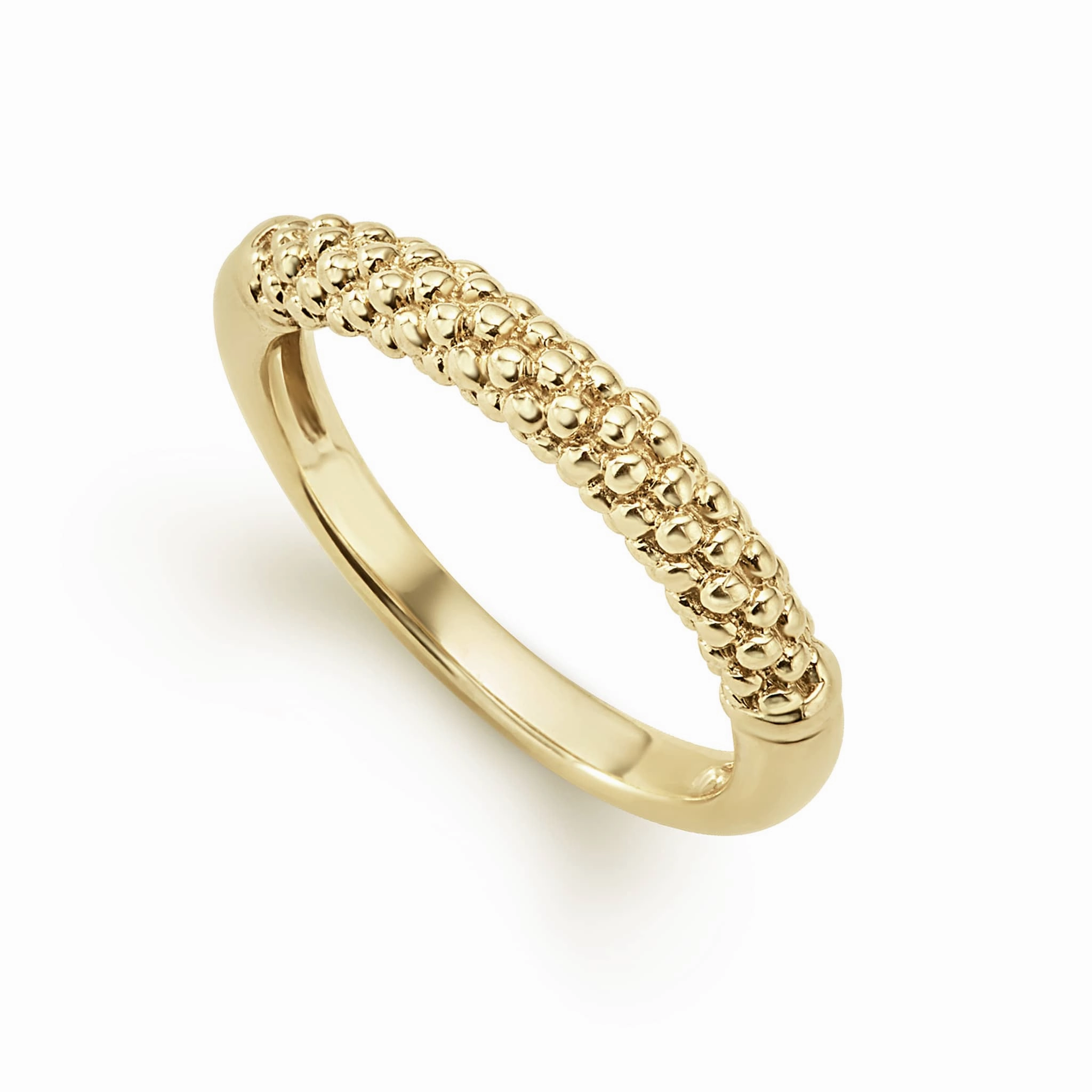 Caviar Gold 18K Gold Caviar Beaded Stacking Ring