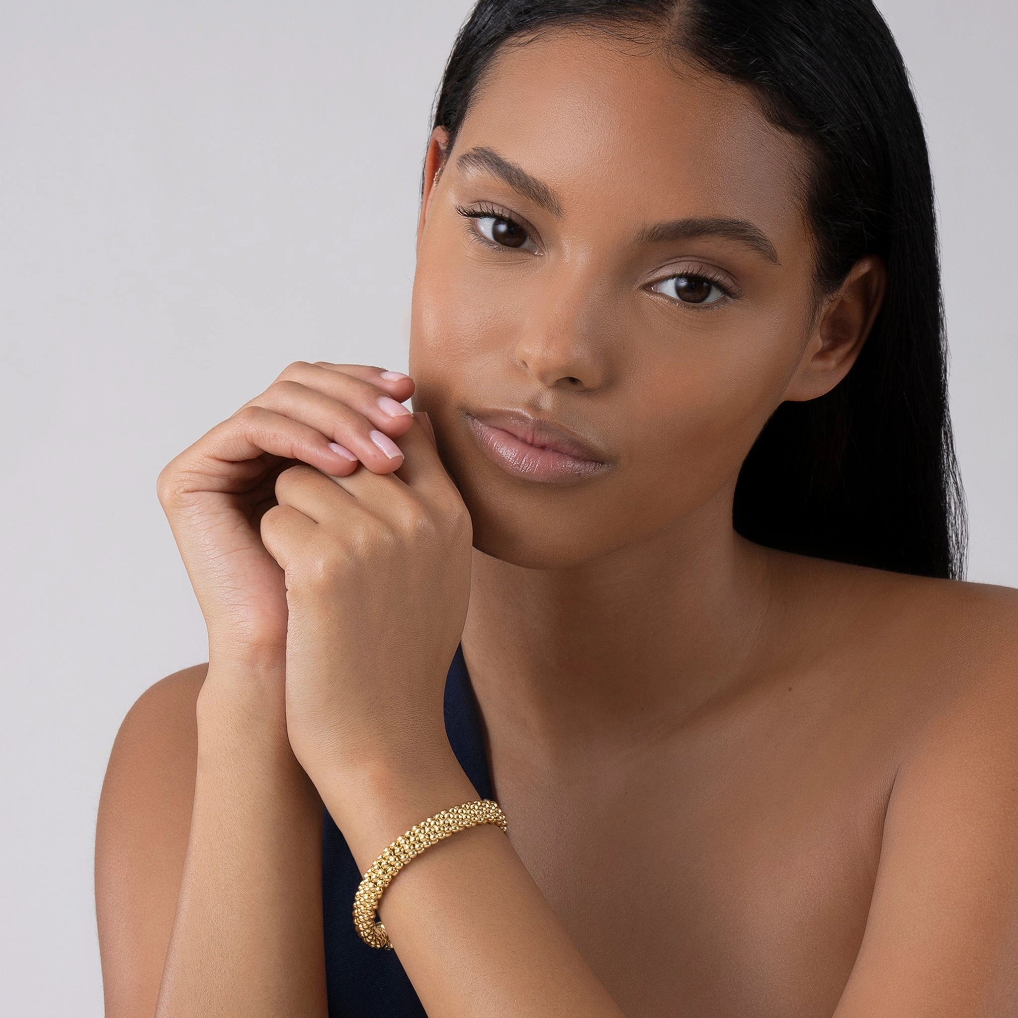 Caviar Gold 18K Gold Caviar Bracelet | 9mm