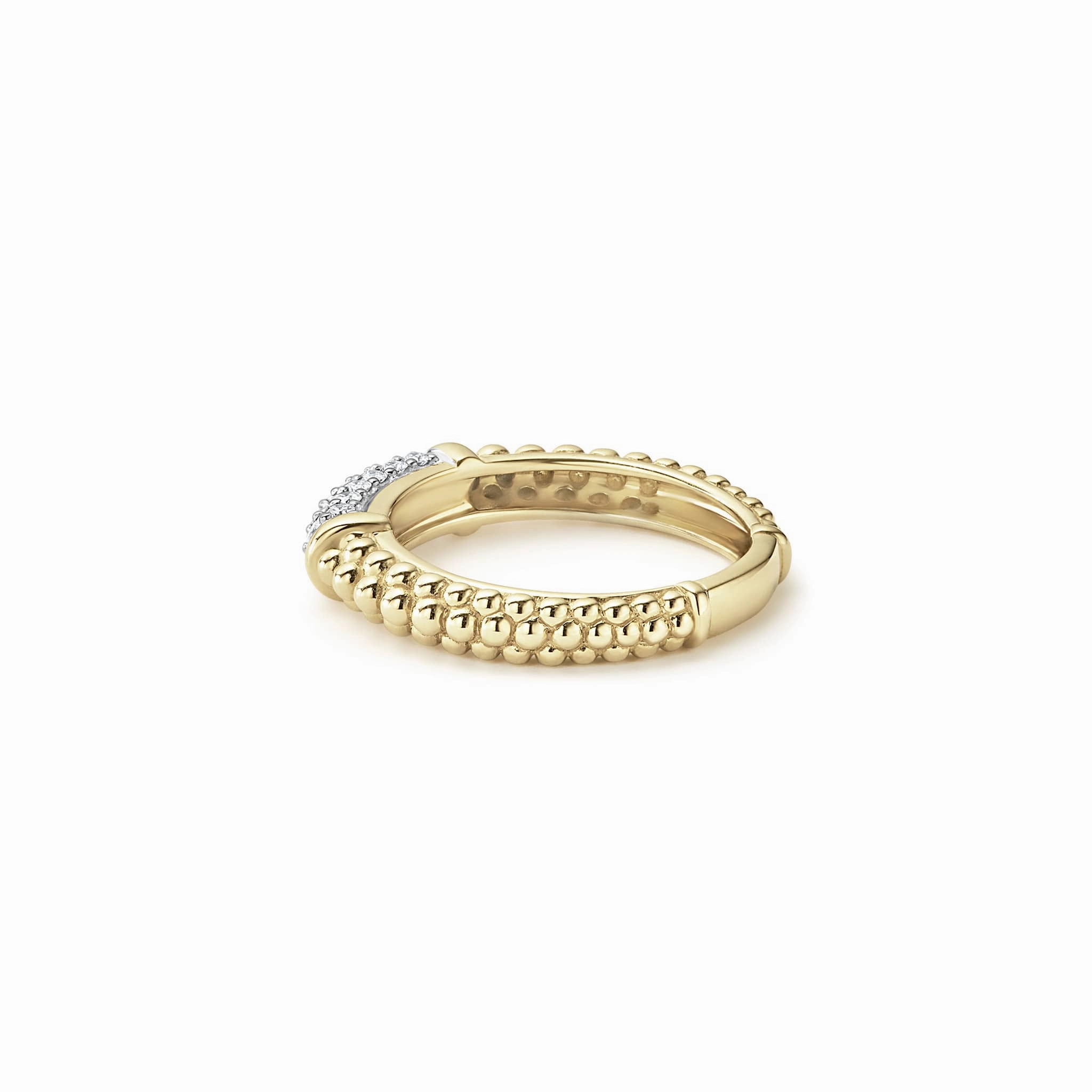 Caviar Gold 18K Gold Caviar Diamond Stacking Ring
