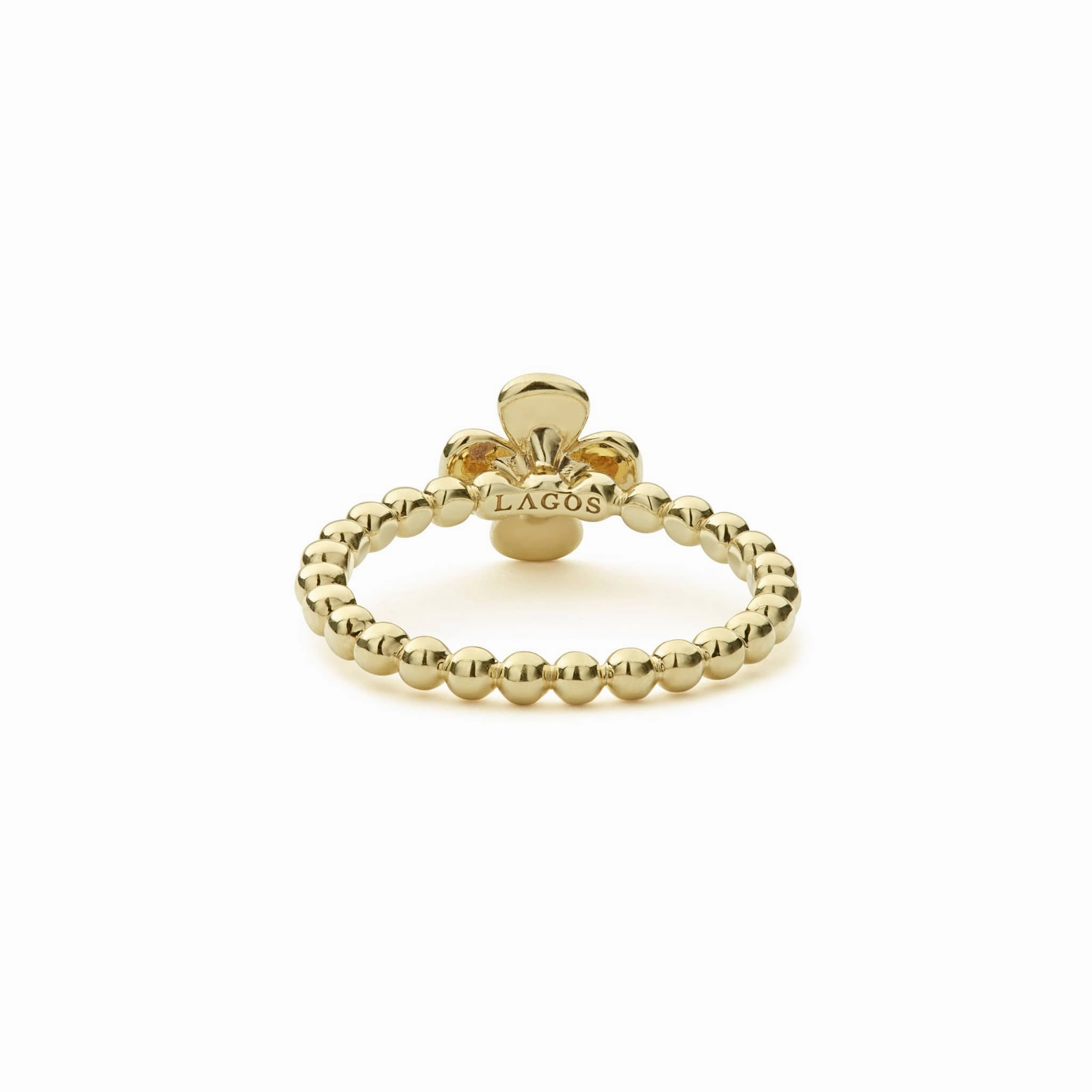 Caviar Gold 18K Gold Caviar Flower Diamond Ring