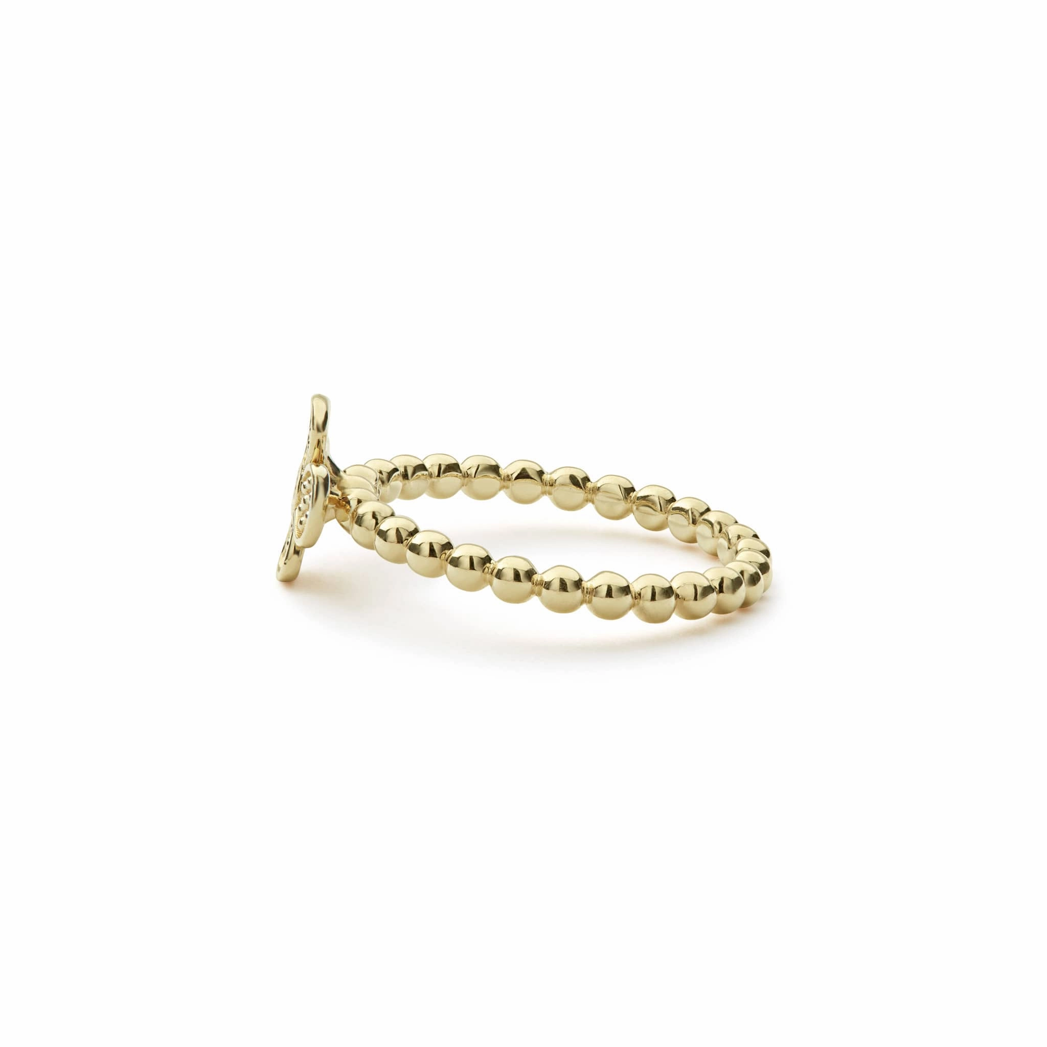 Caviar Gold 18K Gold Caviar Flower Diamond Ring