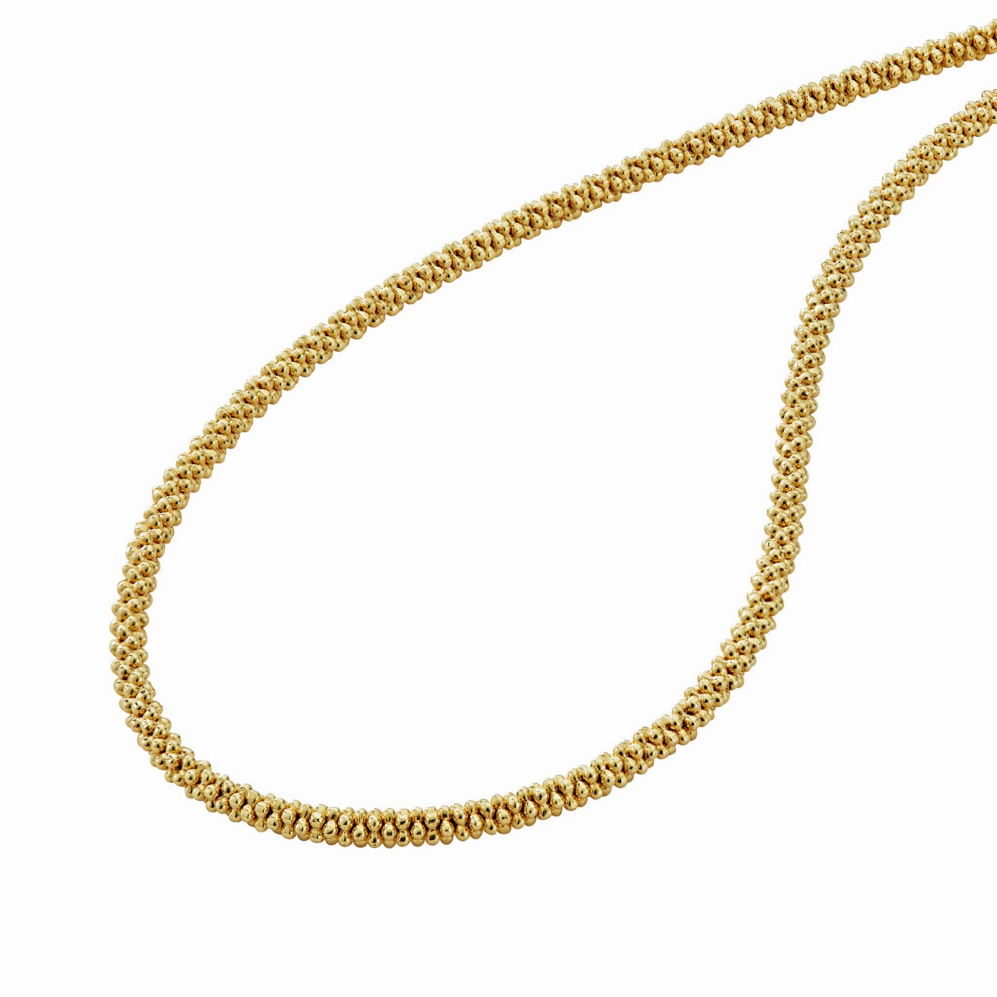 Caviar Gold 18K Gold Caviar Necklace 3mm