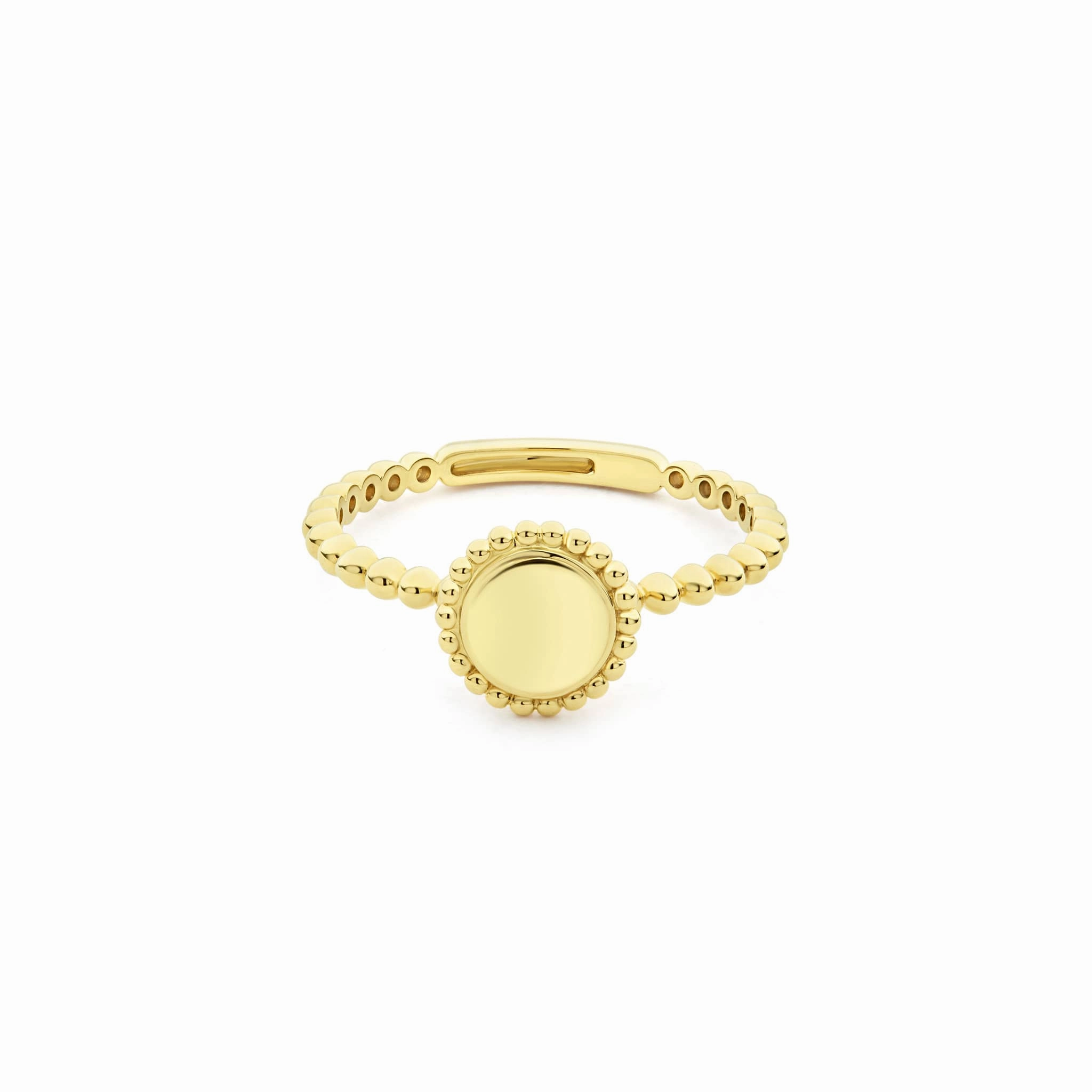 Caviar Gold 18K Gold Circle Ring