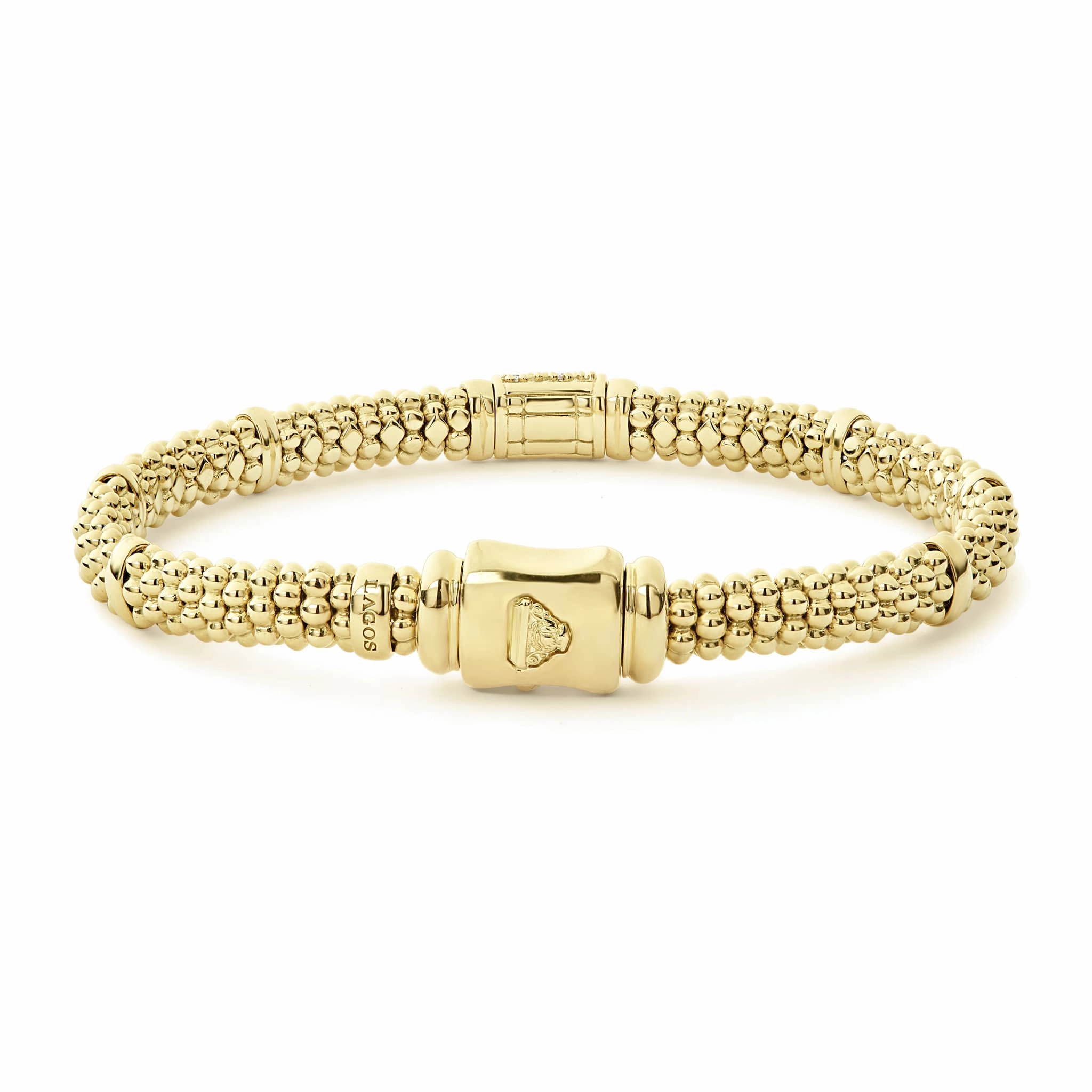 Caviar Gold 18K Gold Diamond Bracelet | 6mm