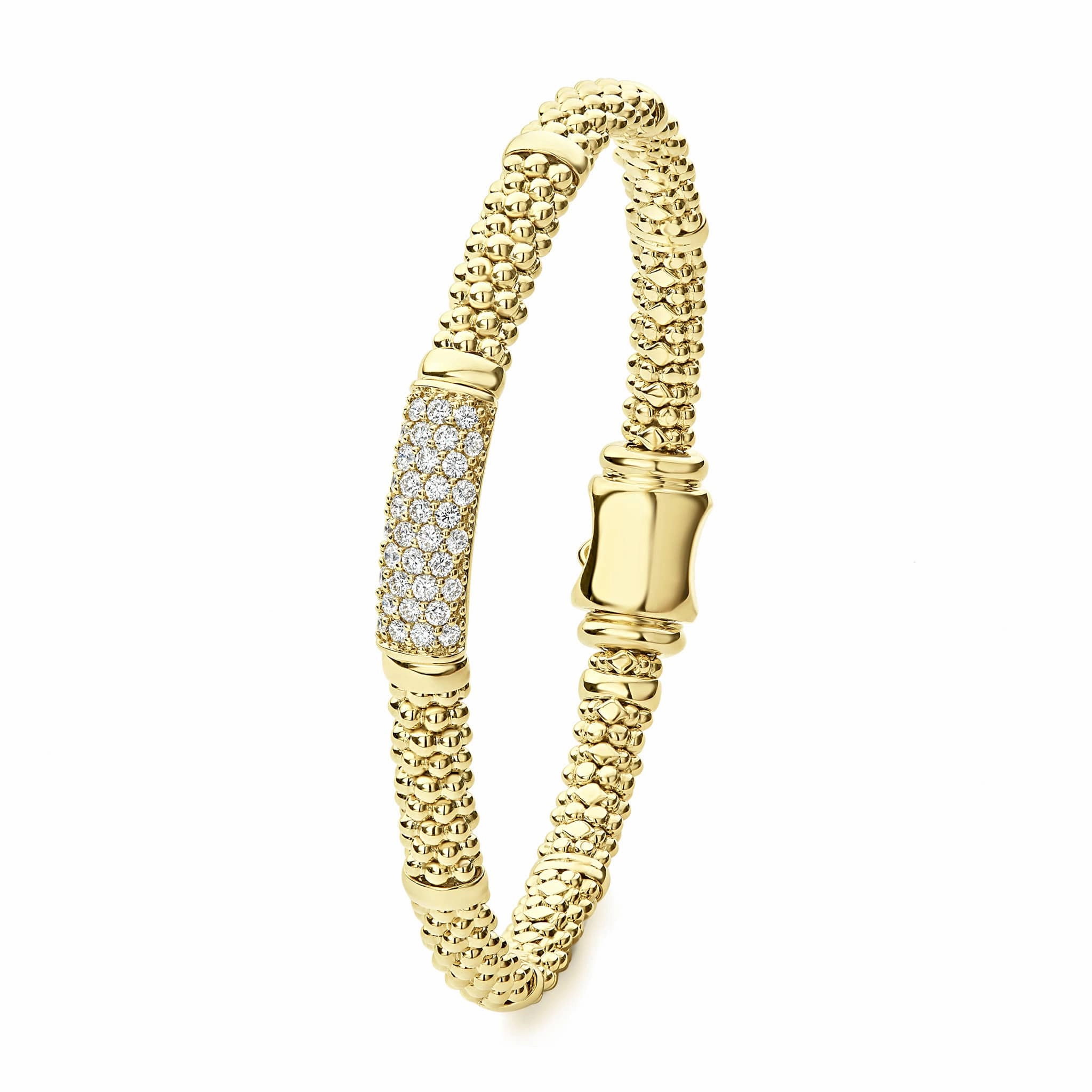 Caviar Gold 18K Gold Diamond Bracelet | 6mm