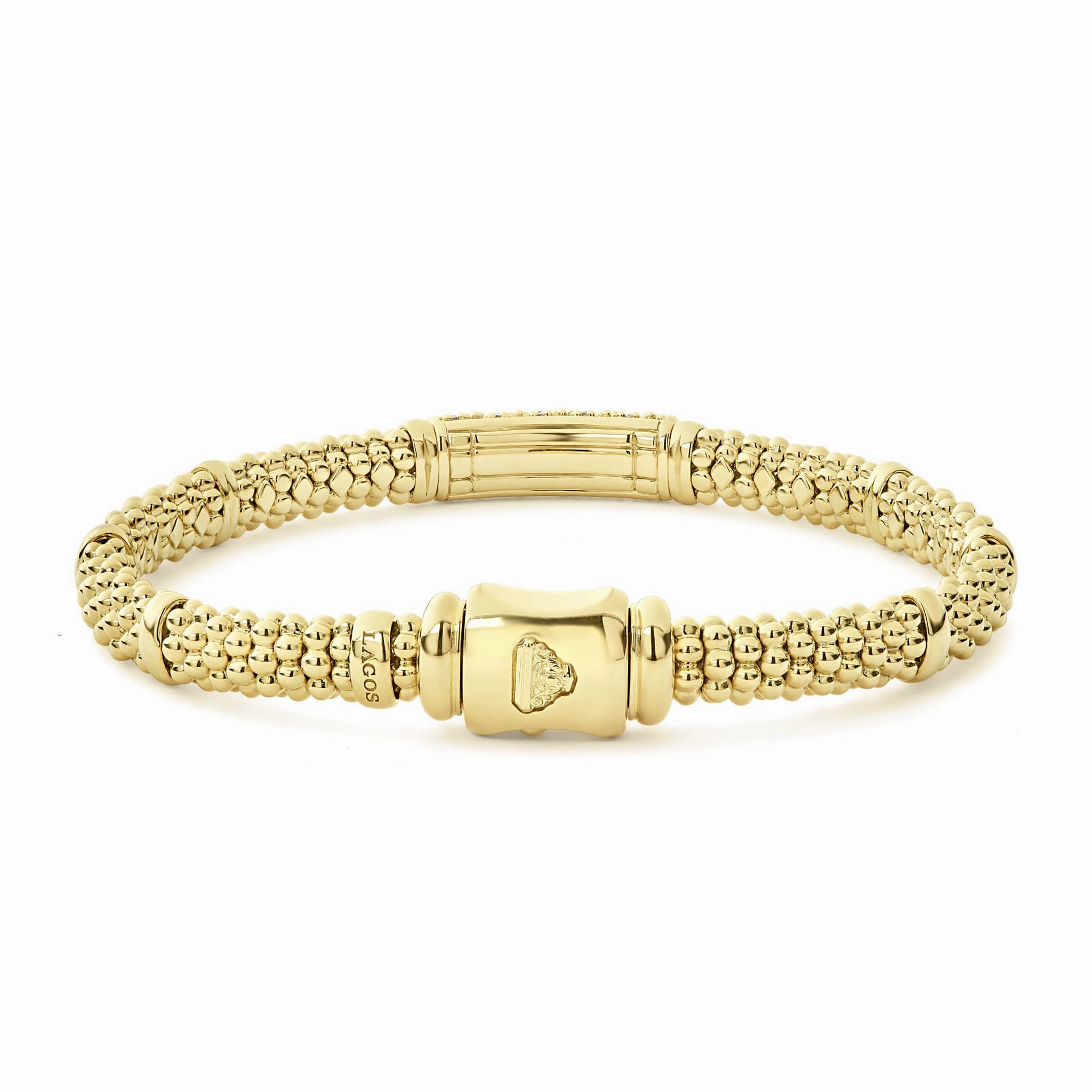 Caviar Gold 18K Gold Diamond Bracelet | 6mm