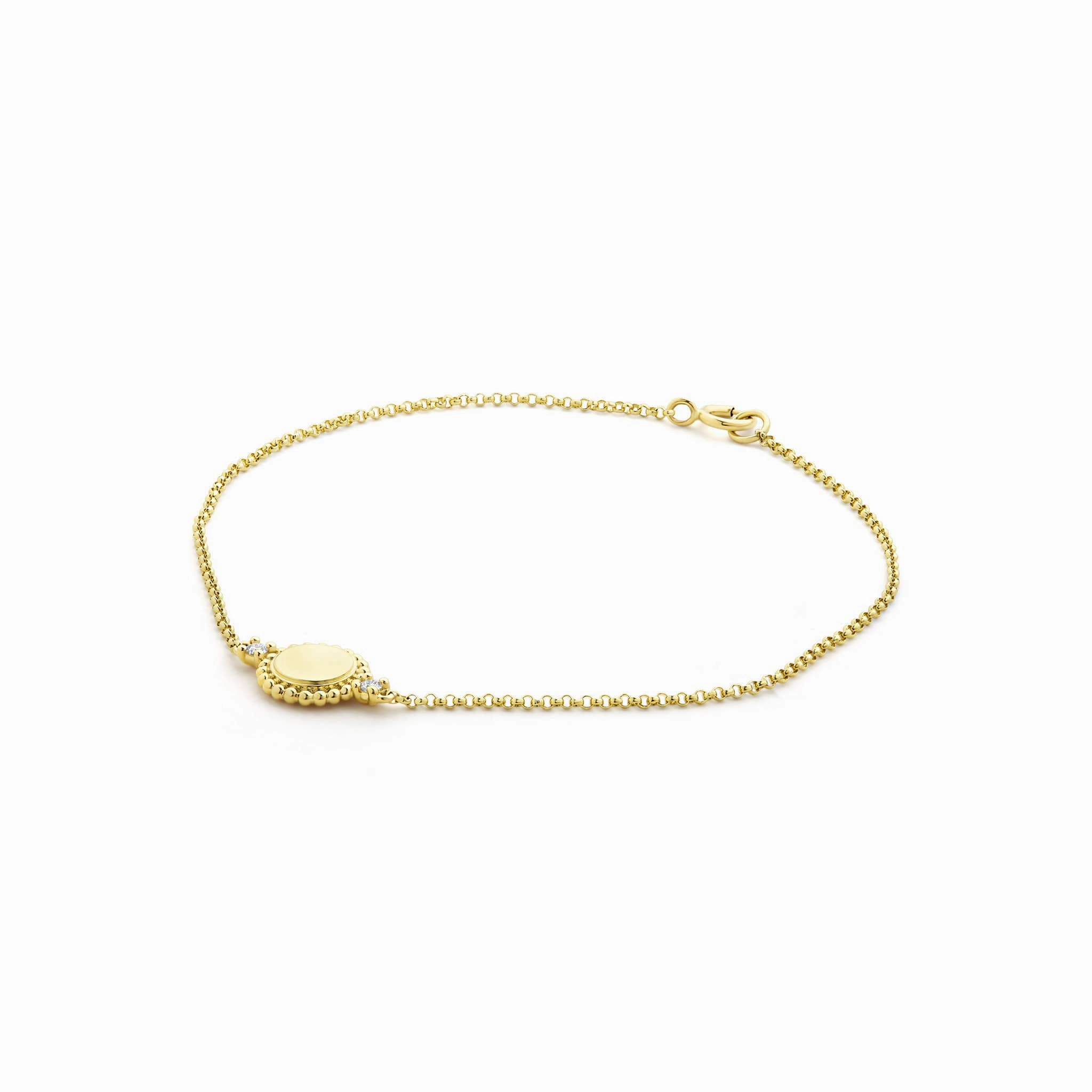 Caviar Gold 18K Gold Diamond Circle Bracelet
