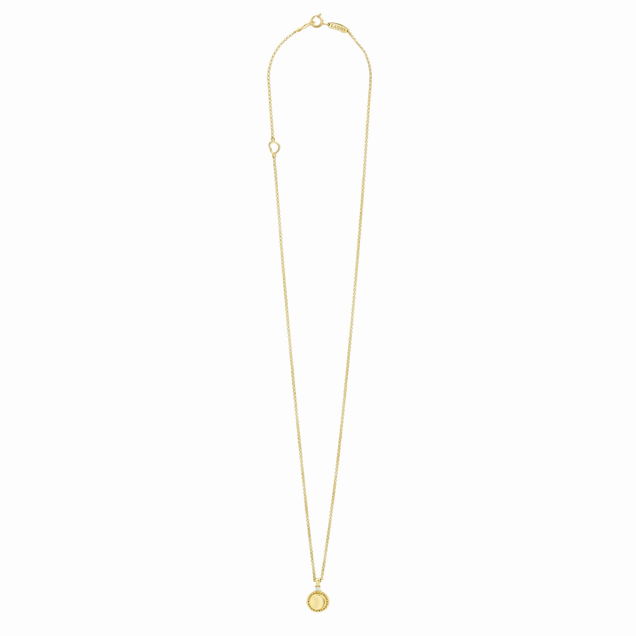 Caviar Gold 18K Gold Diamond Pendant Necklace