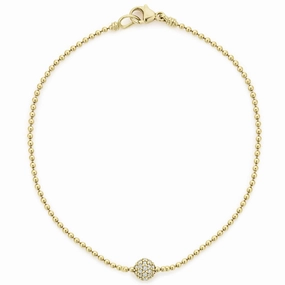 Caviar Gold 18K Gold Diamond Sphere Bracelet