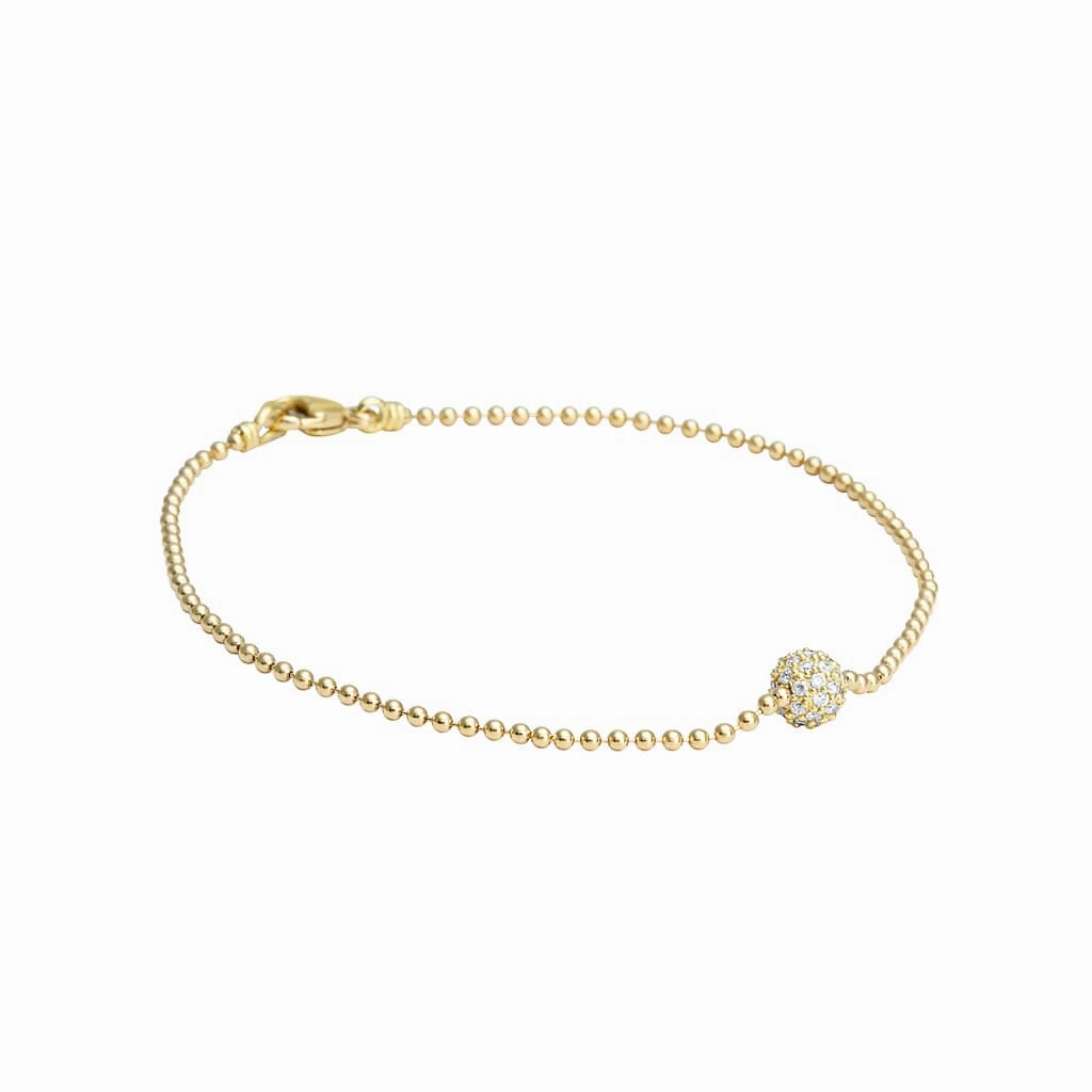 Caviar Gold 18K Gold Diamond Sphere Bracelet