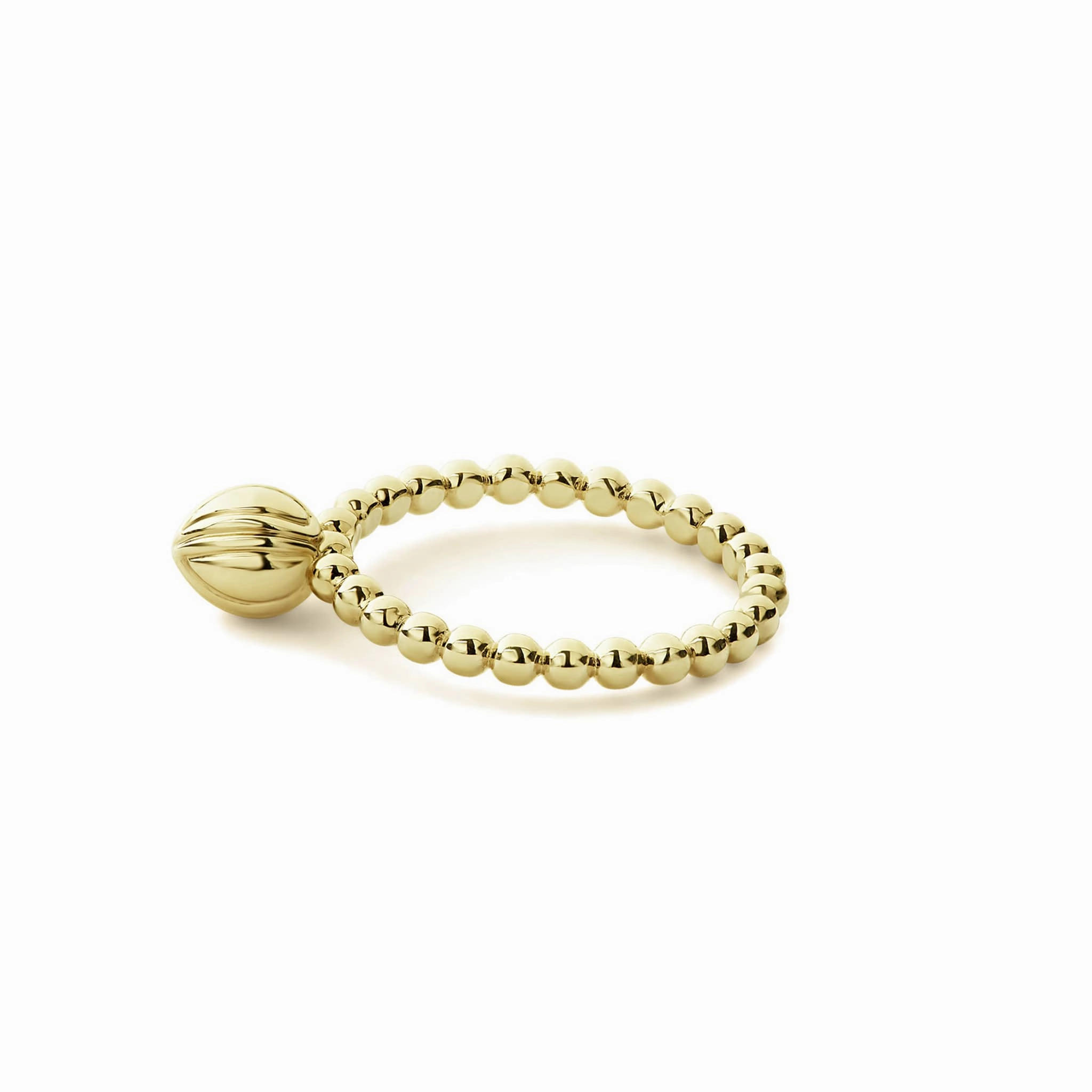 Caviar Gold 18K Gold Flower Bud Ring