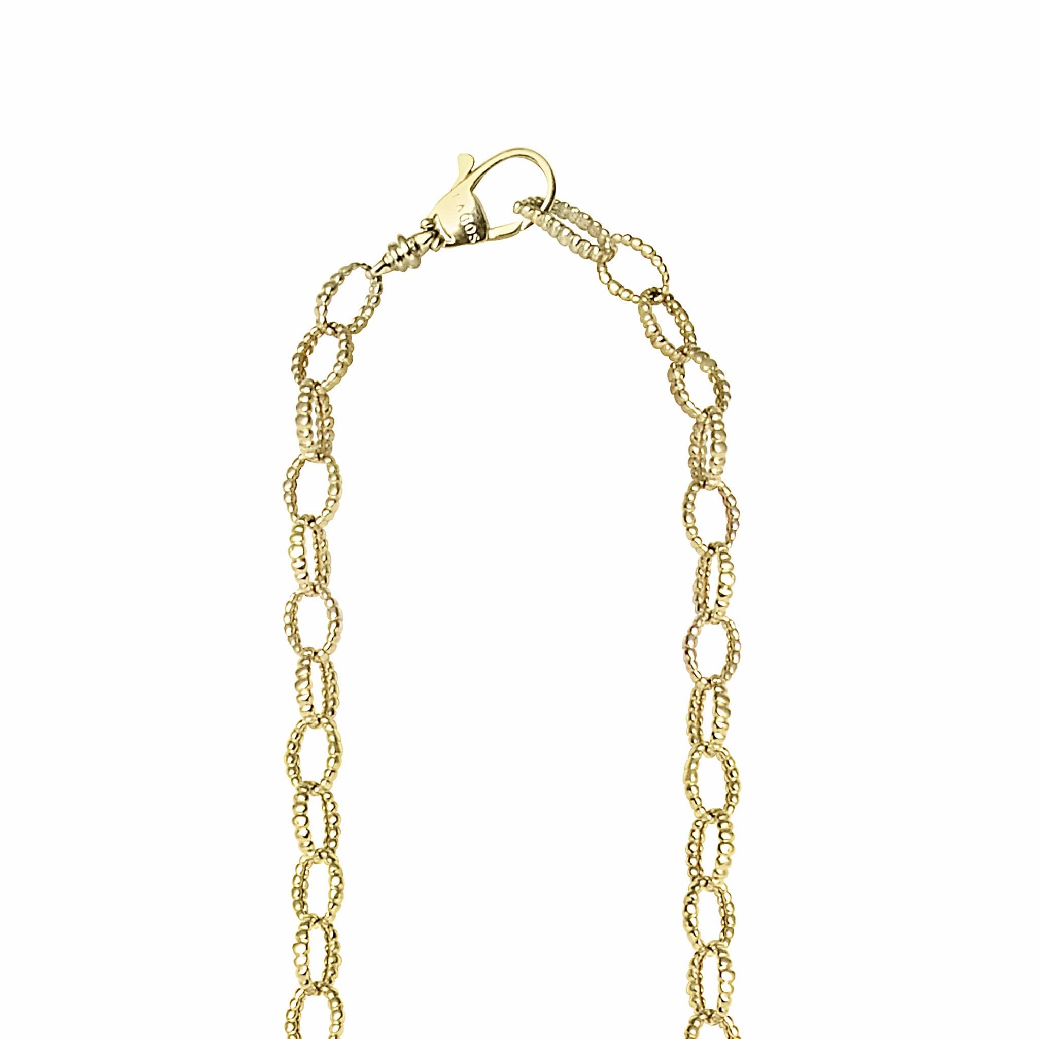 Caviar Gold 18K Gold Fluted Link Necklace